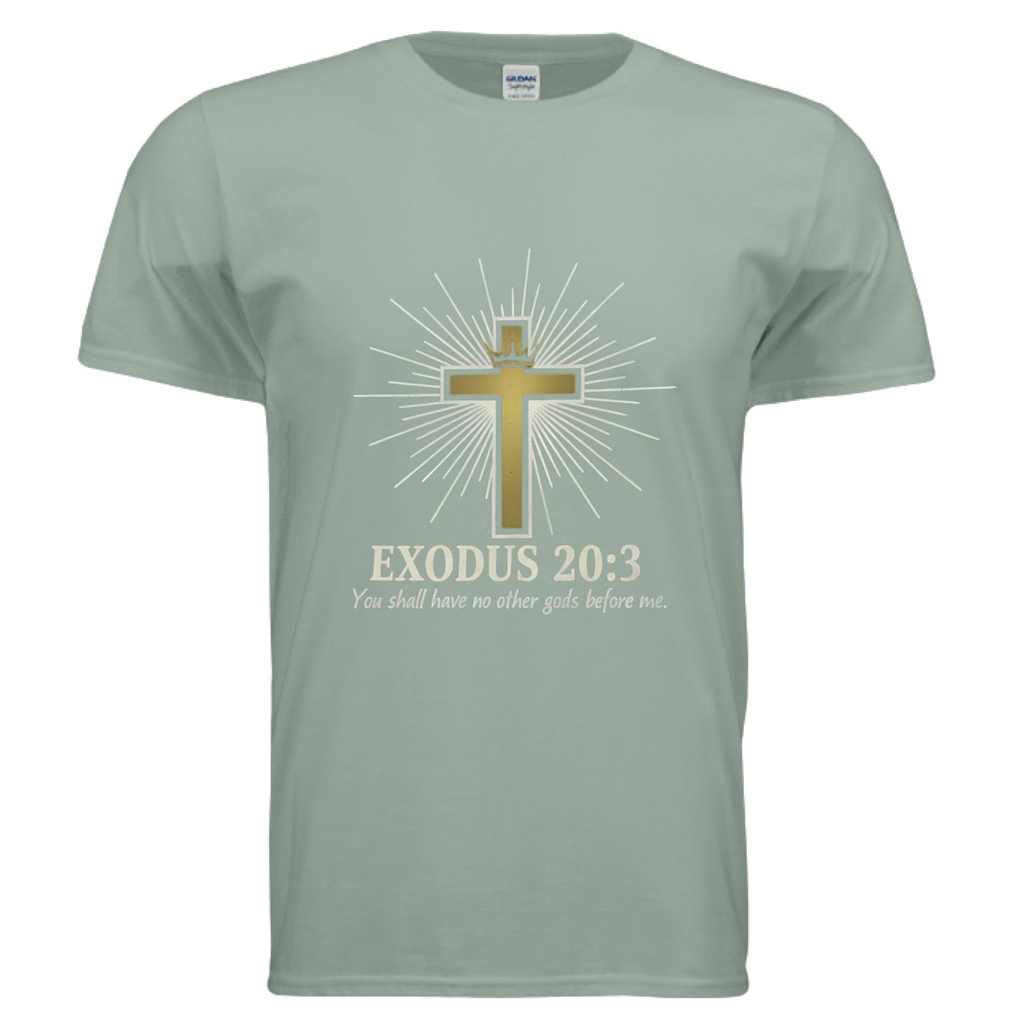 No Idols Exodus 20:3 Faith T-Shirt Sage Salvation Clothing and Accessories Apparel