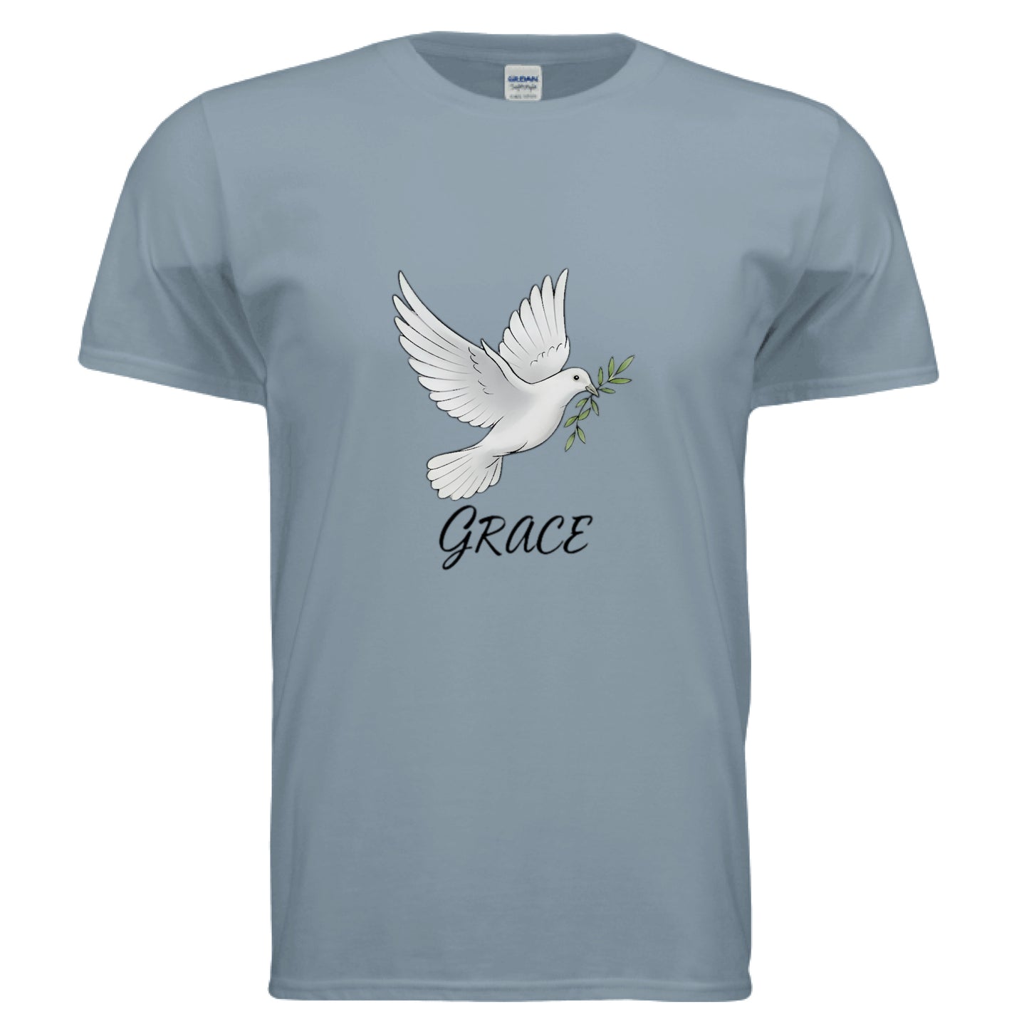 Grace Faith T-Shirt Stone Blue Salvation Clothing and Accessories