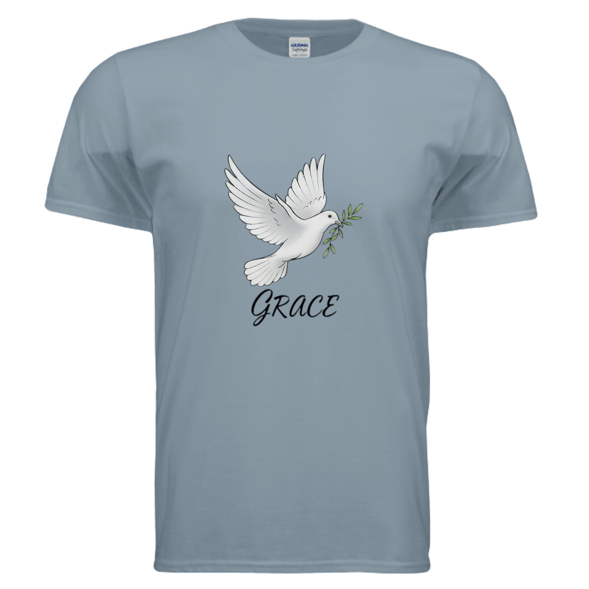 Grace Faith T-Shirt Stone Blue Salvation Clothing and Accessories