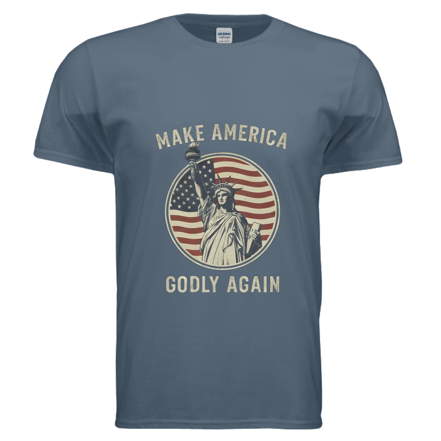 Make America Godly Again MAGA T-Shirt INDIGO BLUE Salvation Clothing and Accessories Apparel