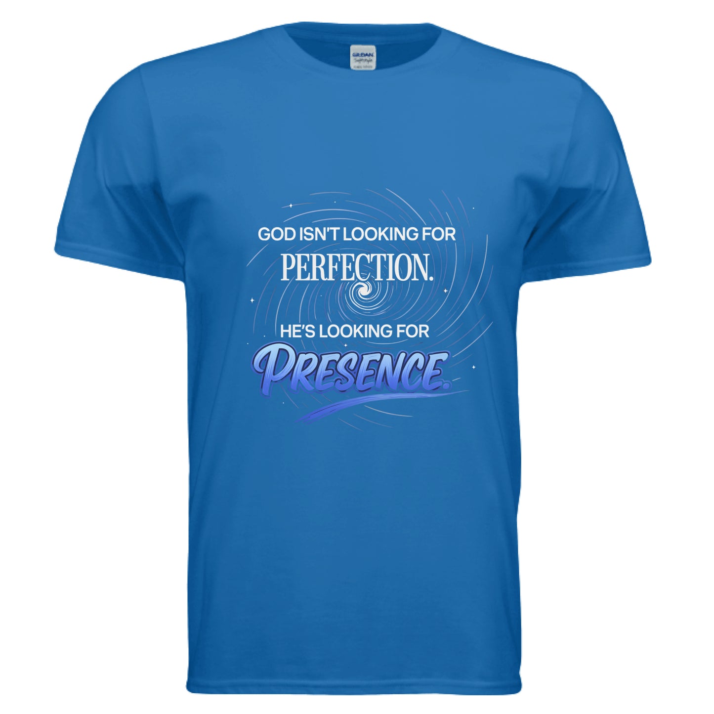 God isn't looking for Perfection Faith T-Shirt ROYAL Salvation Clothing and Accessories