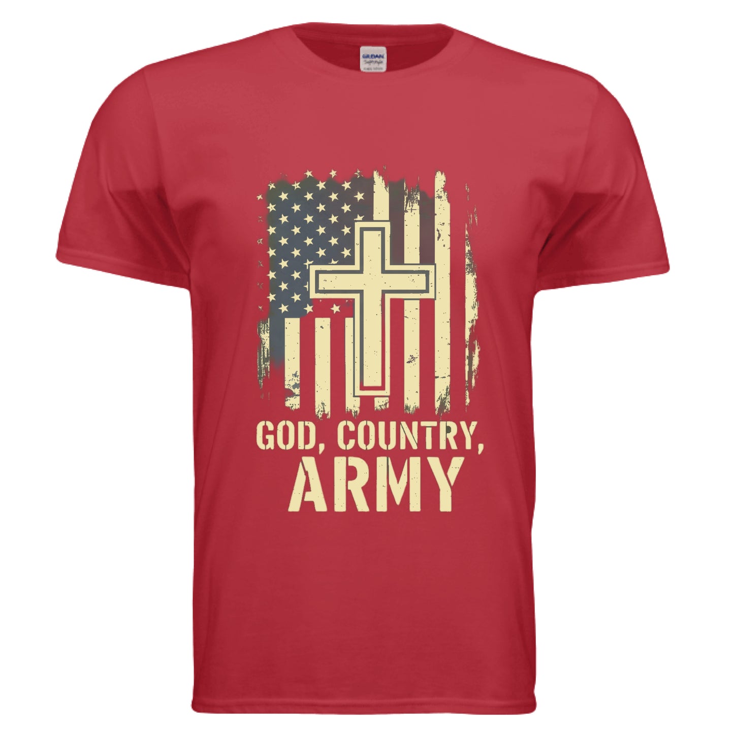 God Country Army Faith T-Shirt (Army) RED Salvation Clothing and Accessories