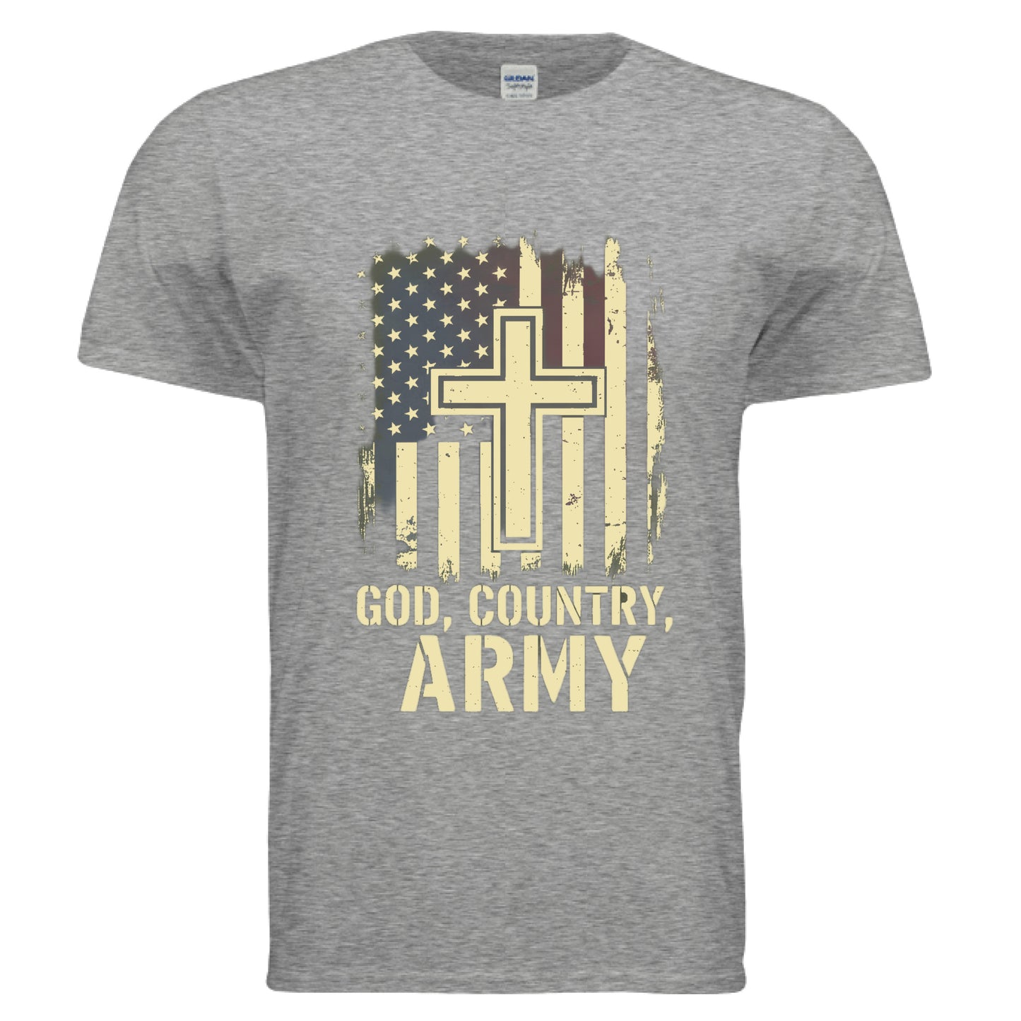God Country Army Faith T-Shirt (Army) GRAPHITE HEATHER Salvation Clothing and Accessories