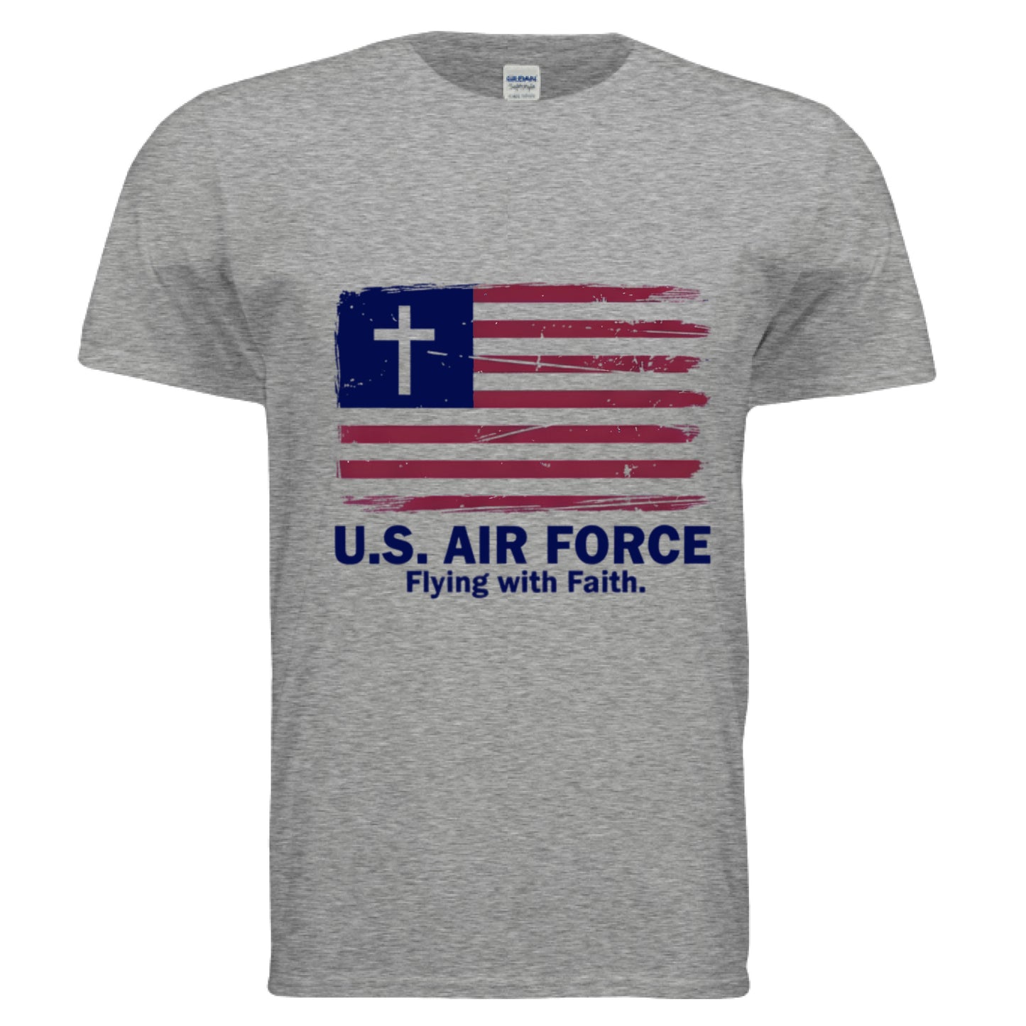 Flying with Faith Faith T-Shirt (Air Force) GRAPHITE HEATHER Salvation Clothing and Accessories Apparel