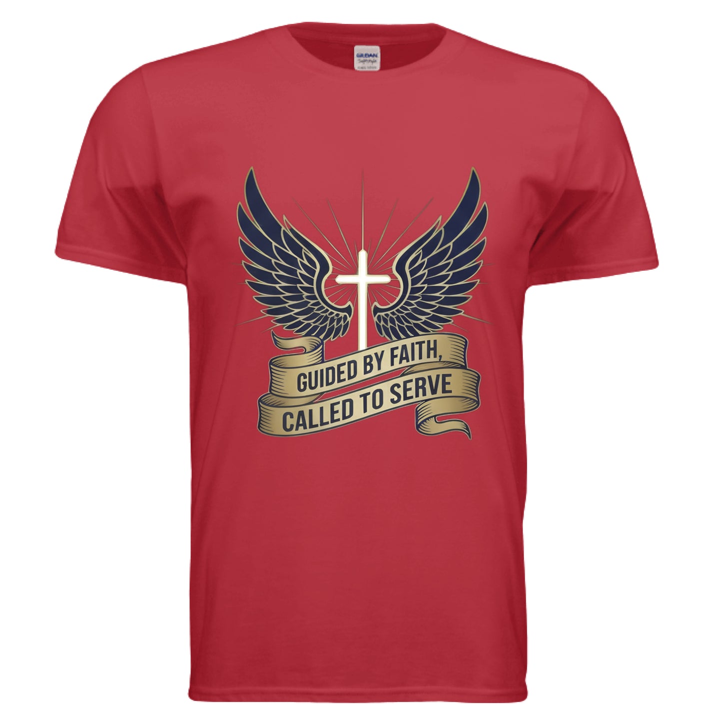 Guided by Faith Called to Serve Faith T-Shirt (Police) RED Salvation Clothing and Accessories Apparel