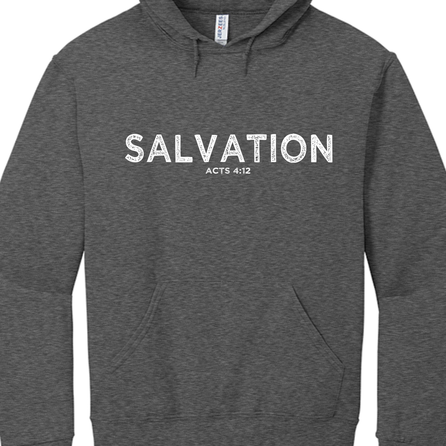 Salvation Acts 4:12-Hoodie BLACK HEATHER Salvation Clothing and Accessories Apparel