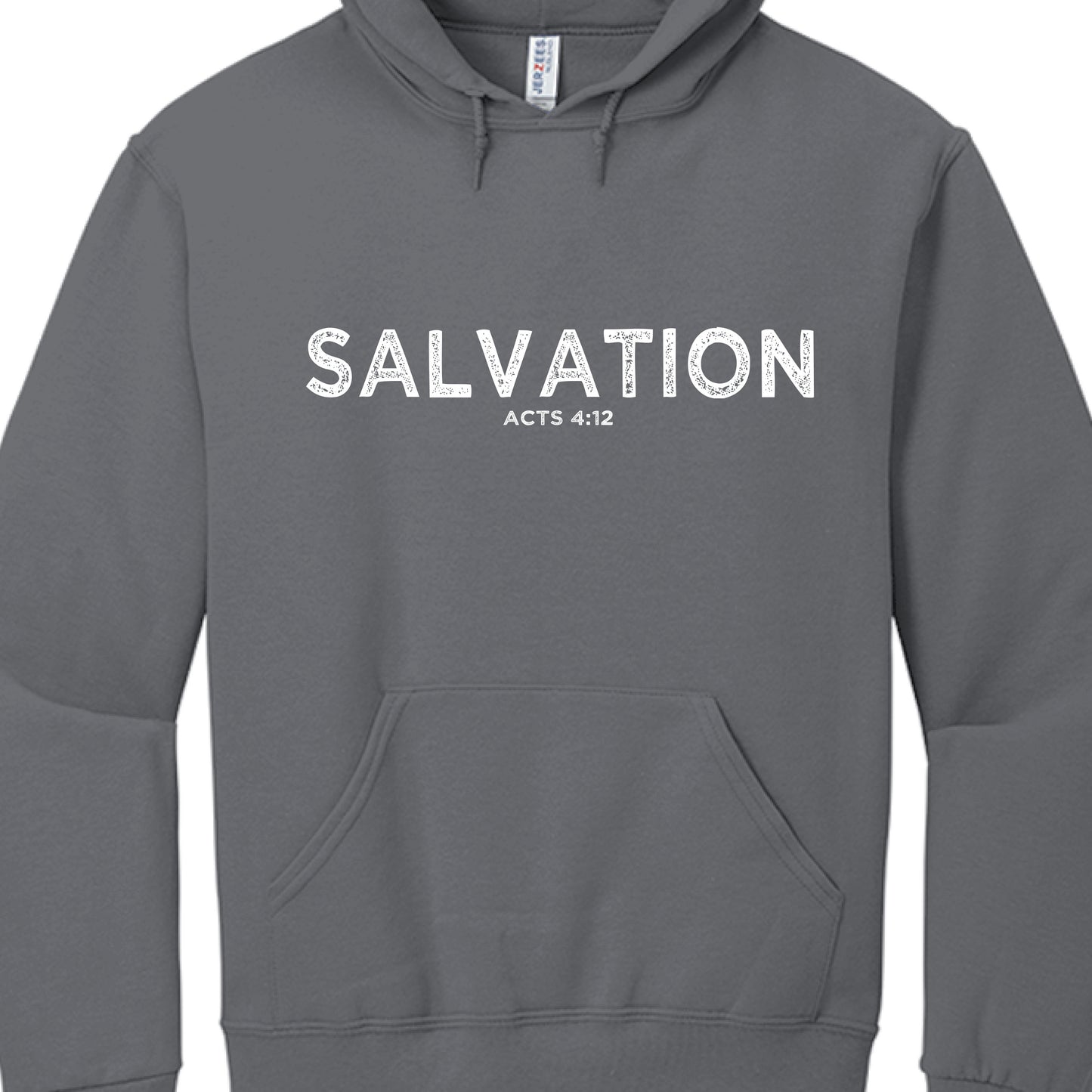 Salvation Acts 4:12-Hoodie CHARCOAL GREY Salvation Clothing and Accessories Apparel