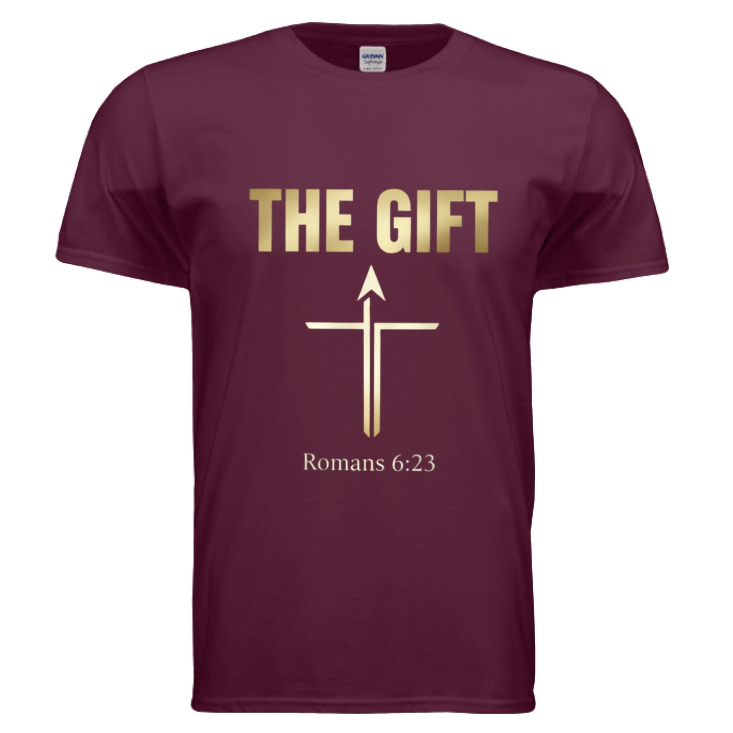 The Gift Romans 6:23 Faith T-Shirt MAROON Salvation Clothing and Accessories Apparel