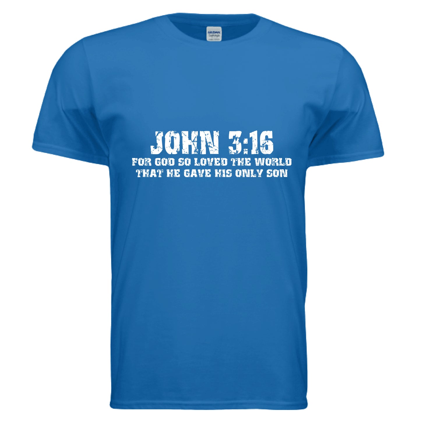 John 3:16 Faith T-Shirt ROYAL Salvation Clothing and Accessories Apparel