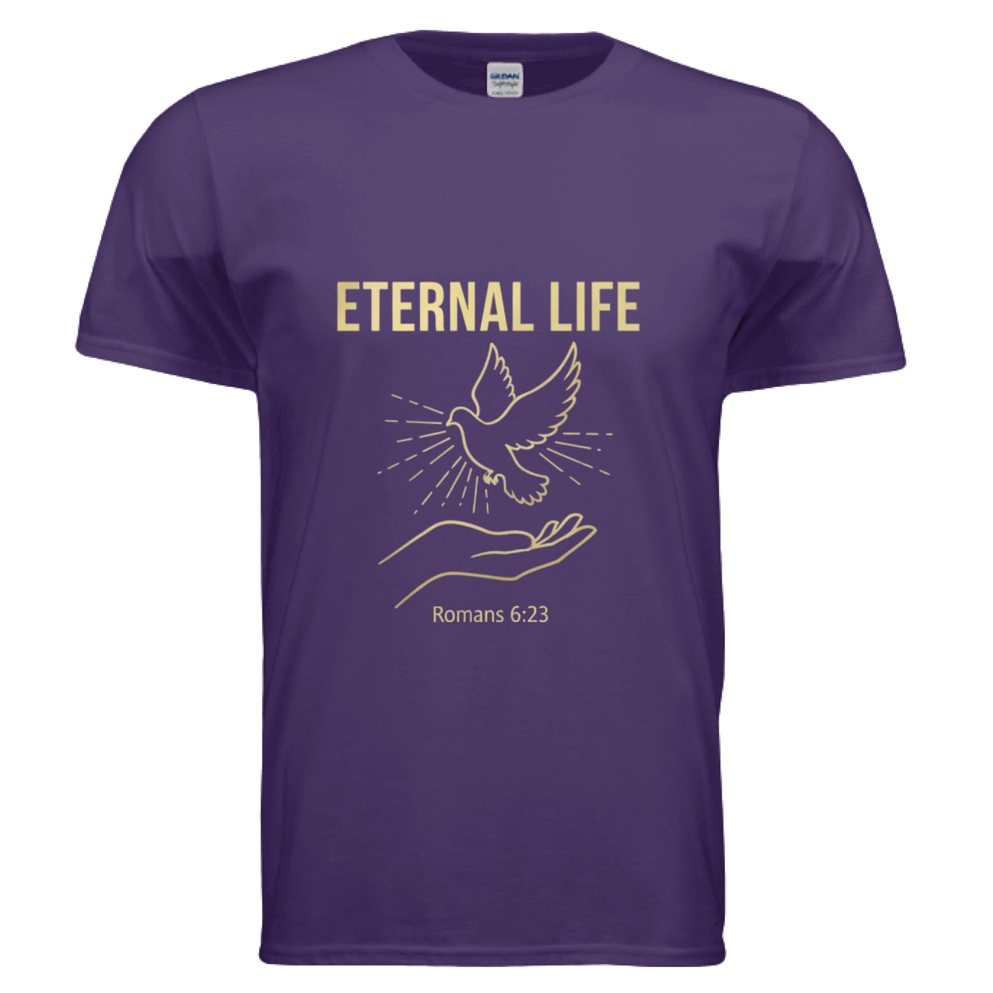Eternal Life Romans 6:23 Faith T-Shirt PURPLE Salvation Clothing and Accessories Apparel