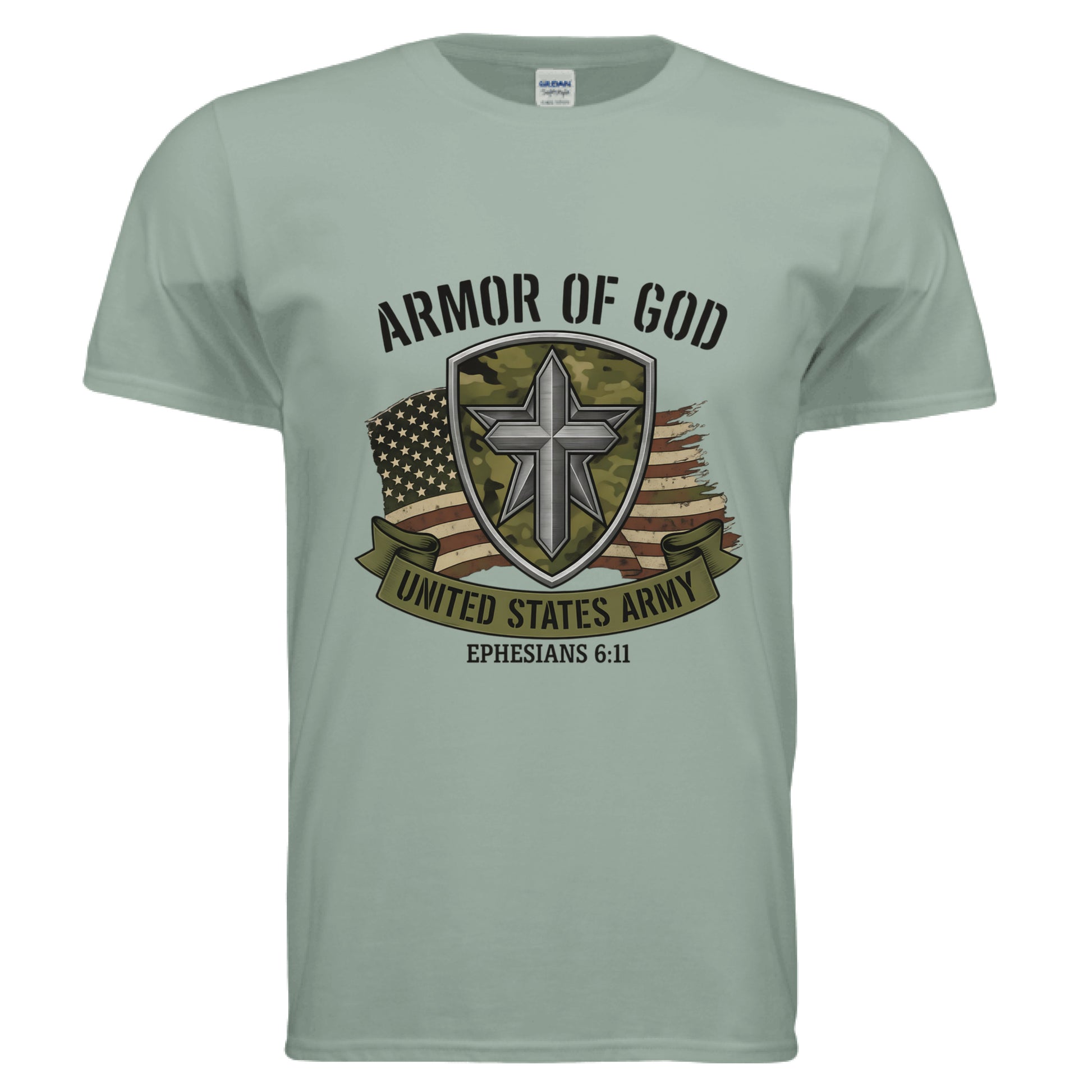 Amor of God United States Army Ephesians 6:11 Faith T-Shirt Salvation Clothing and Accessories Apparel