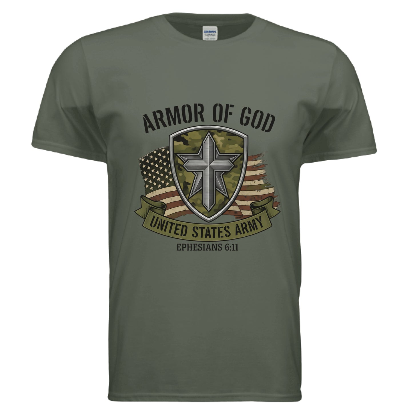 Amor of God United States Army Ephesians 6:11 Faith T-Shirt Salvation Clothing and Accessories Apparel