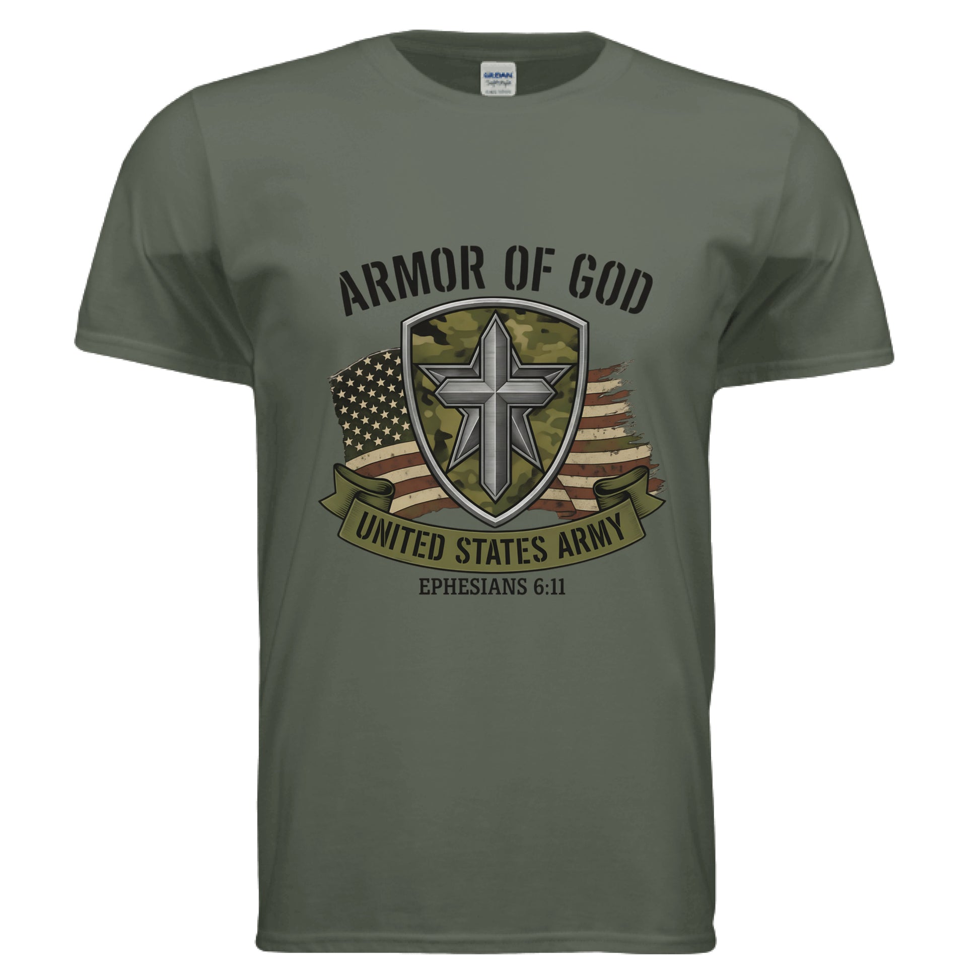 Amor of God United States Army Ephesians 6:11 Faith T-Shirt Salvation Clothing and Accessories Apparel