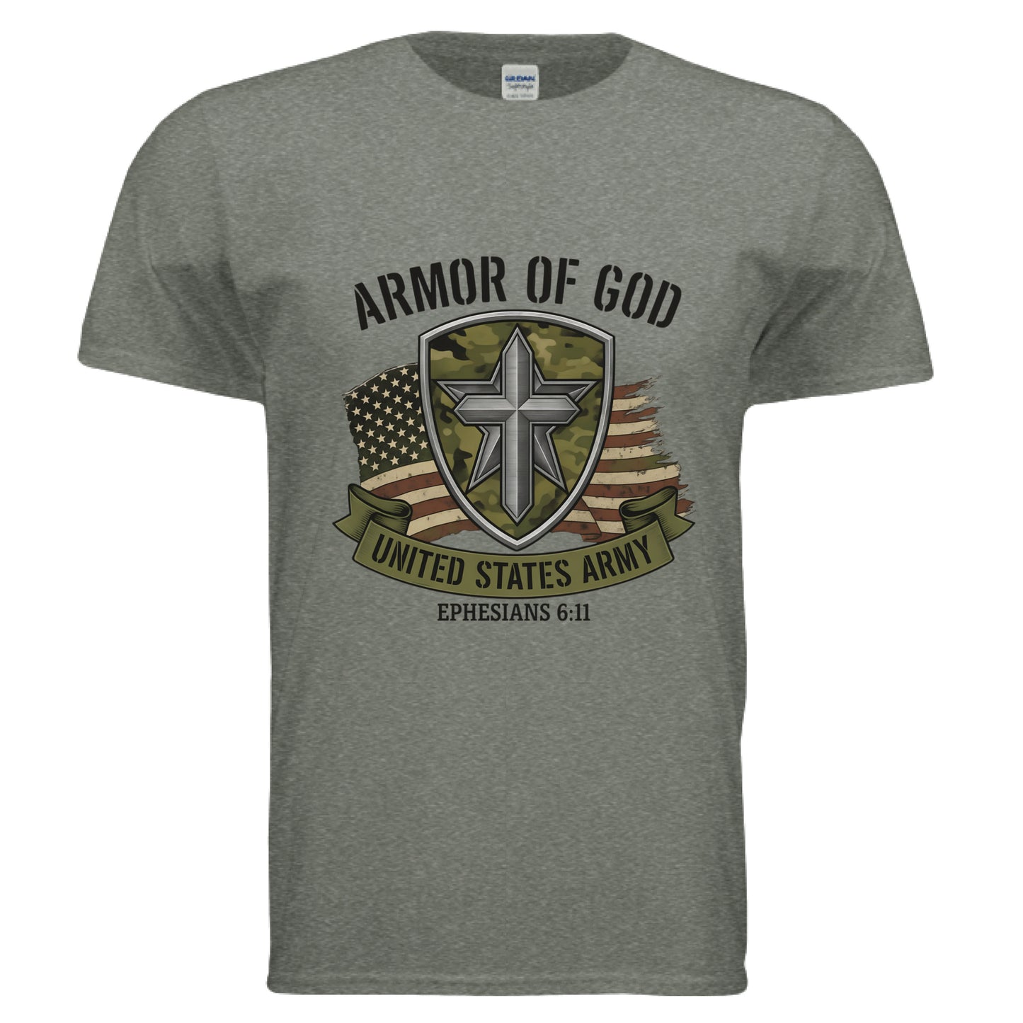 Amor of God United States Army Ephesians 6:11 Faith T-Shirt Salvation Clothing and Accessories Apparel
