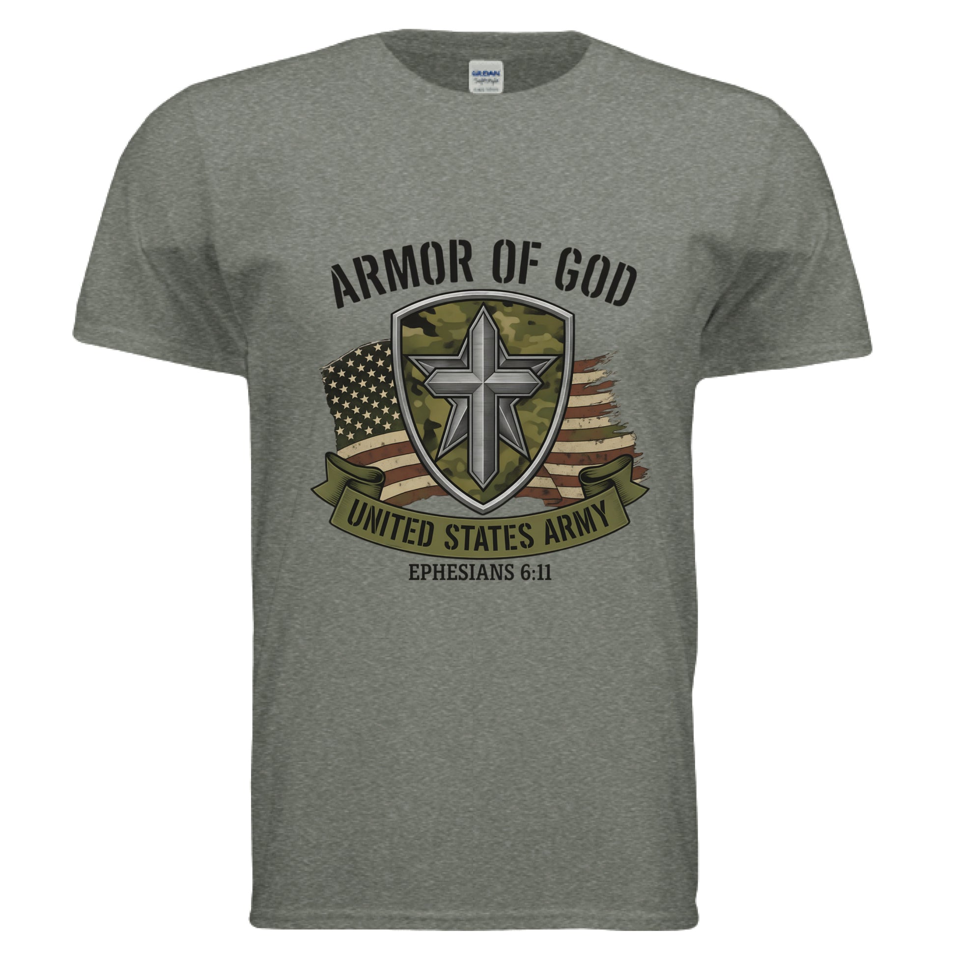 Amor of God United States Army Ephesians 6:11 Faith T-Shirt Salvation Clothing and Accessories Apparel