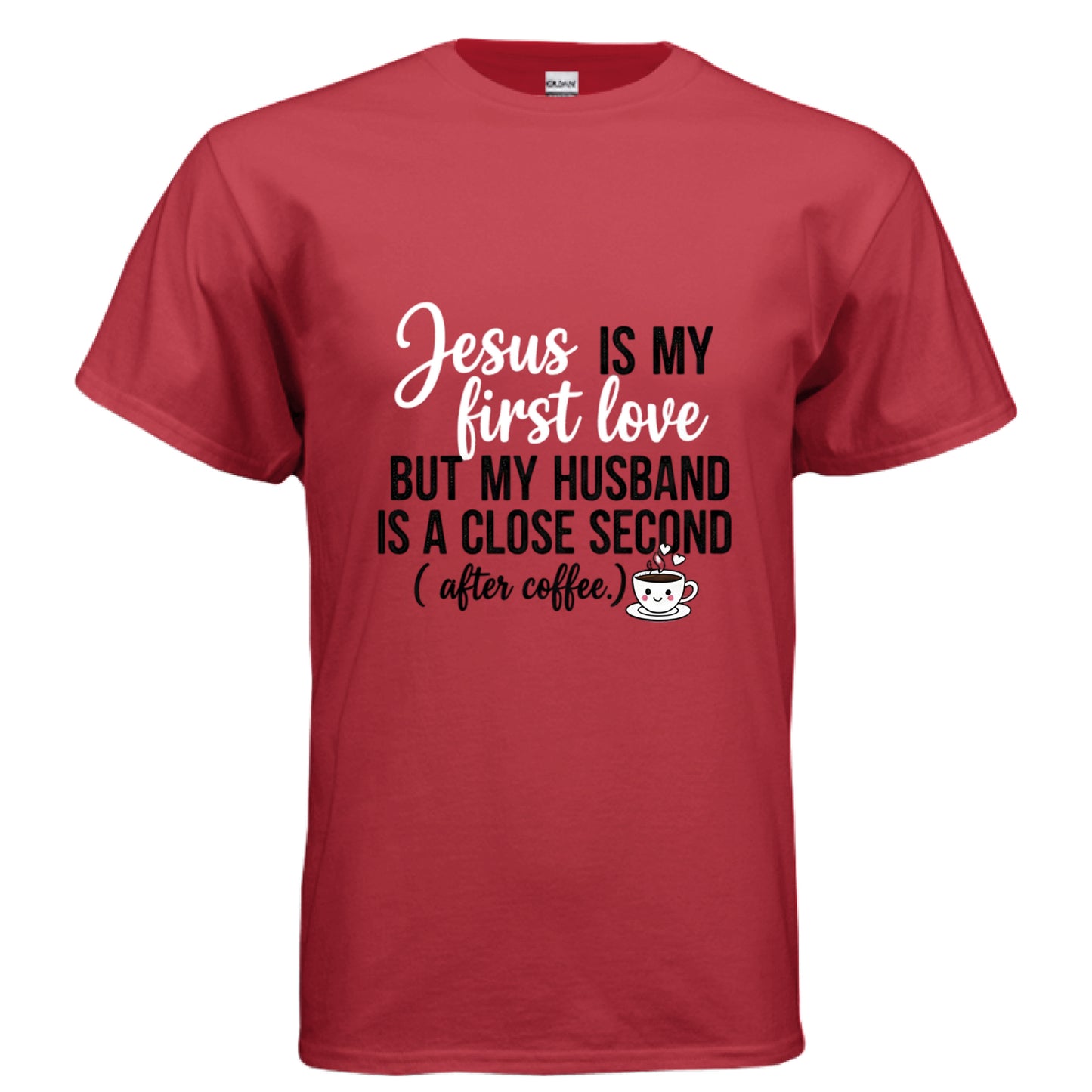 Jesus is my first Love Faith T-Shirt RED Salvation Clothing and Accessories Apparel