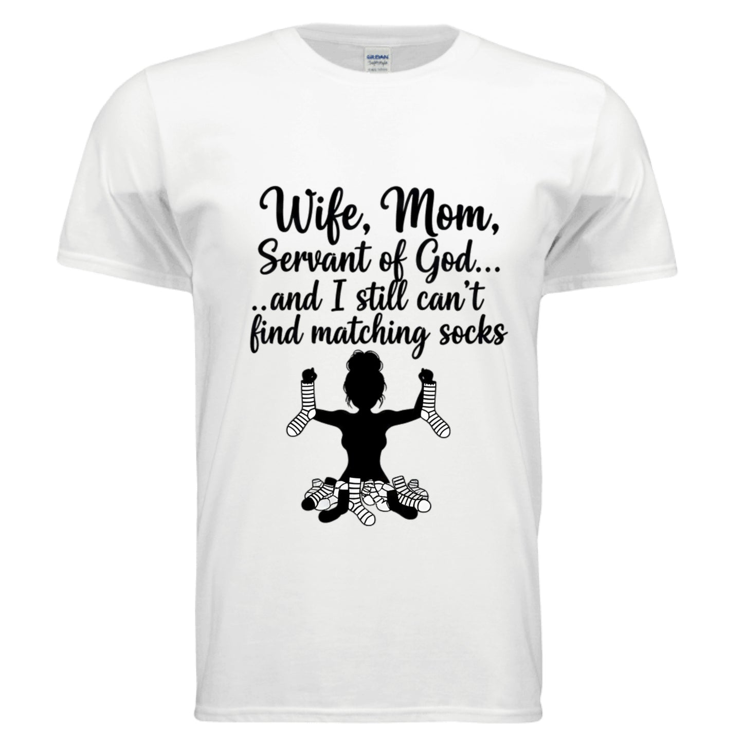 Wife Mom Servant of God Faith T-Shirt (Funny) WHITE Salvation Clothing and Accessories Apparel