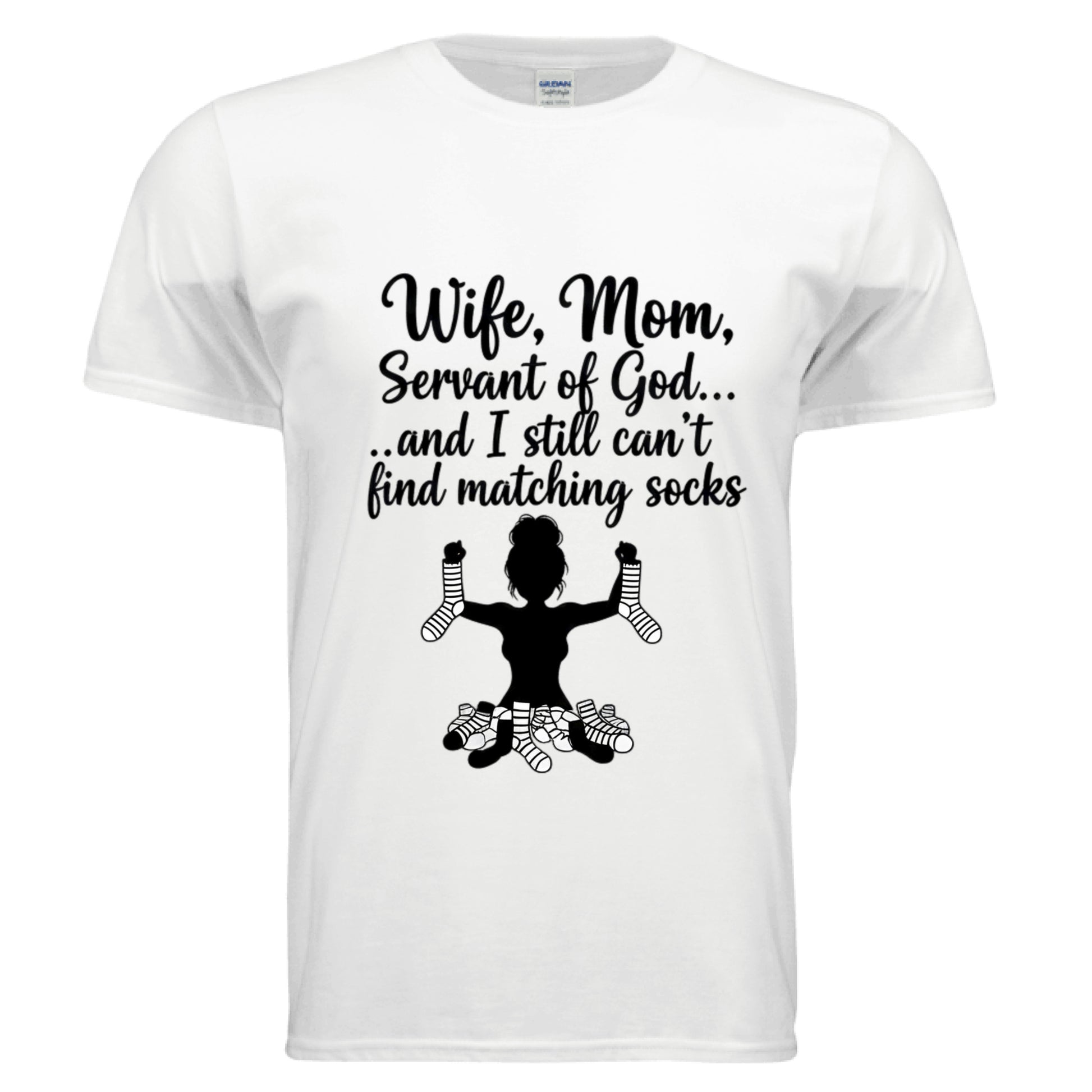 Wife Mom Servant of God Faith T-Shirt (Funny) WHITE Salvation Clothing and Accessories Apparel