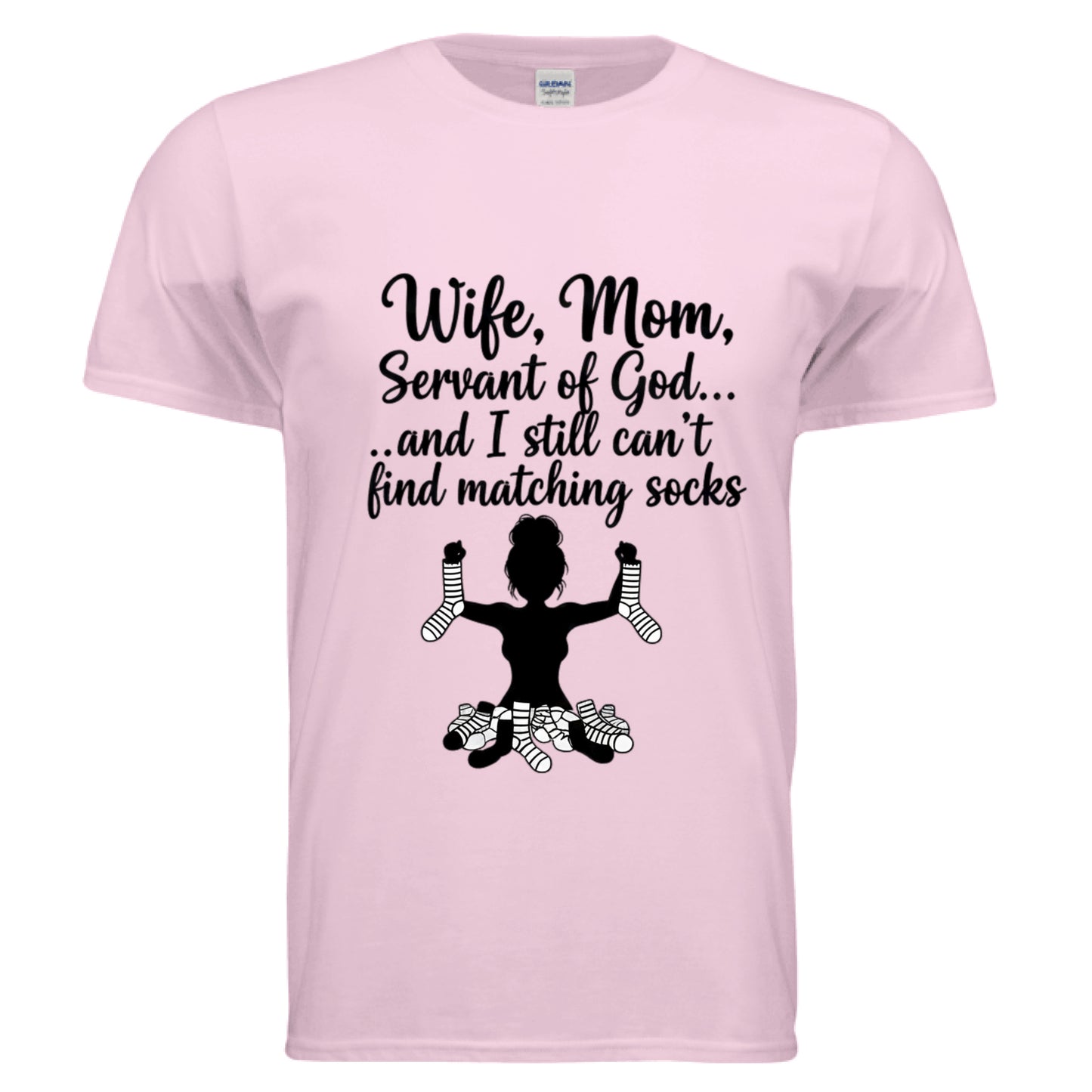 Wife Mom Servant of God Faith T-Shirt (Funny) Light Pink Salvation Clothing and Accessories Apparel