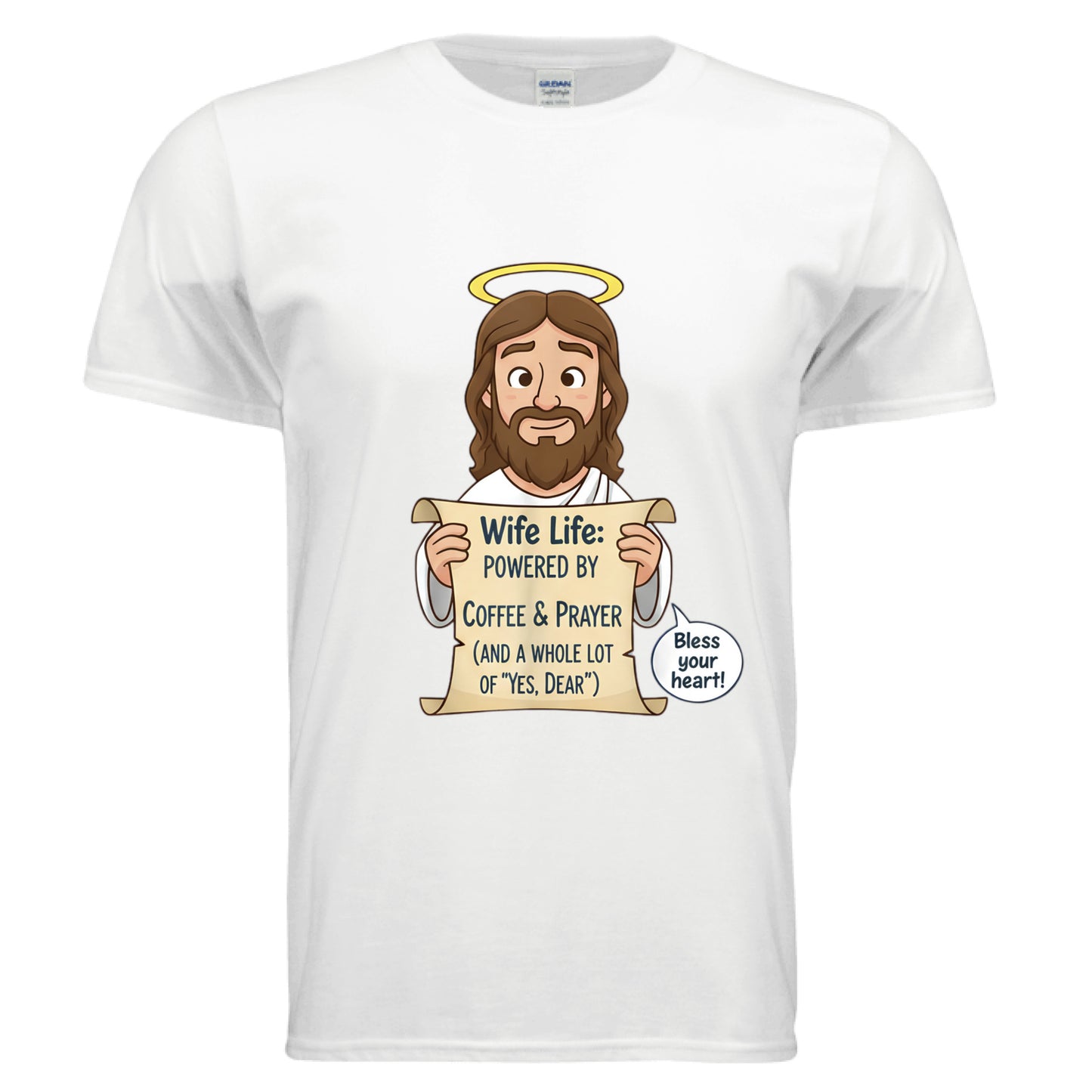 Wife life: Powered by Faith T-Shirt WHITE Salvation Clothing and Accessories Apparel