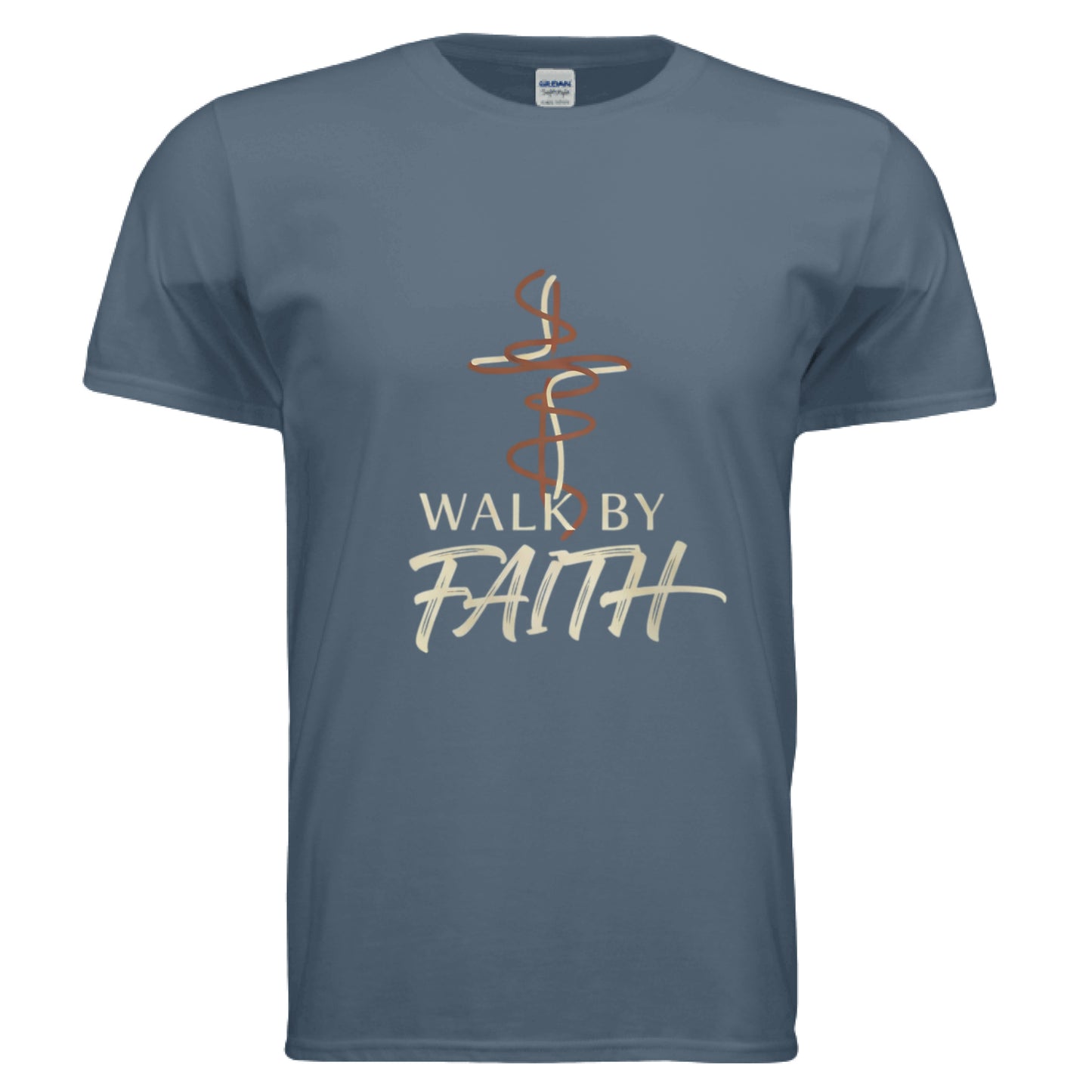 Walk by Faith Faith T-Shirt INDIGO BLUE Salvation Clothing and Accessories Apparel