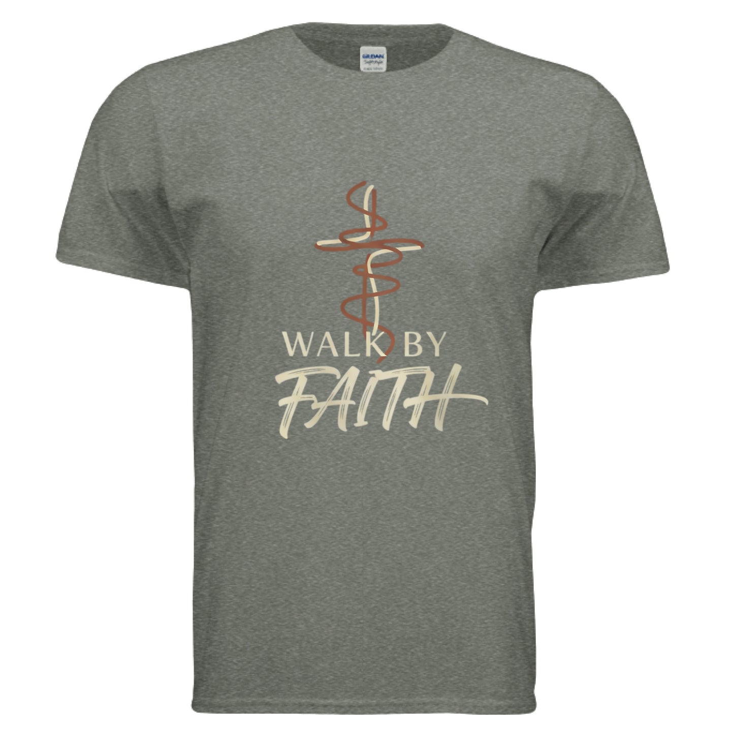 Walk by Faith Faith T-Shirt HEATHER MILITARY GREEN Salvation Clothing and Accessories Apparel