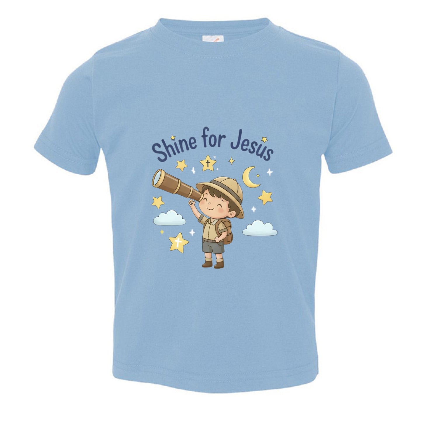 Shine for Jesus Toddler Faith T-Shirt LIGHT BLUE Salvation Clothing and Accessories Apparel