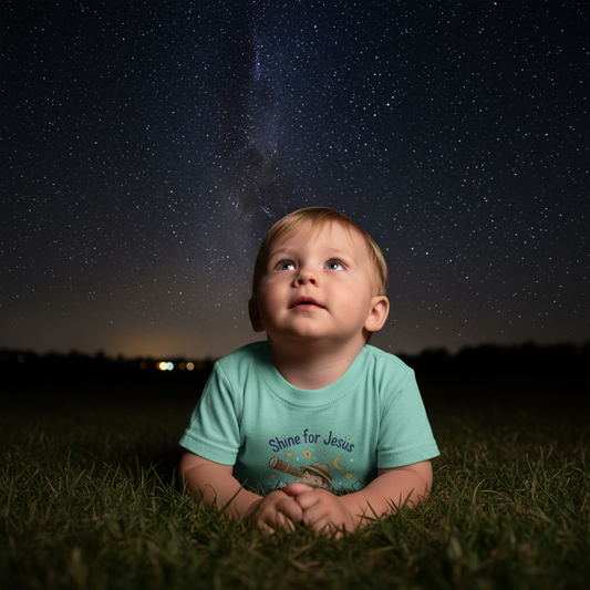 Shine for Jesus Toddler Christian T-Shirt Salvation Clothing and Accessories Apparel