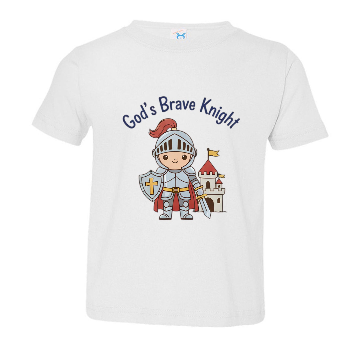 Gods Brave Knight Toddler Faith T-Shirt WHITE Salvation Clothing and Accessories Apparel