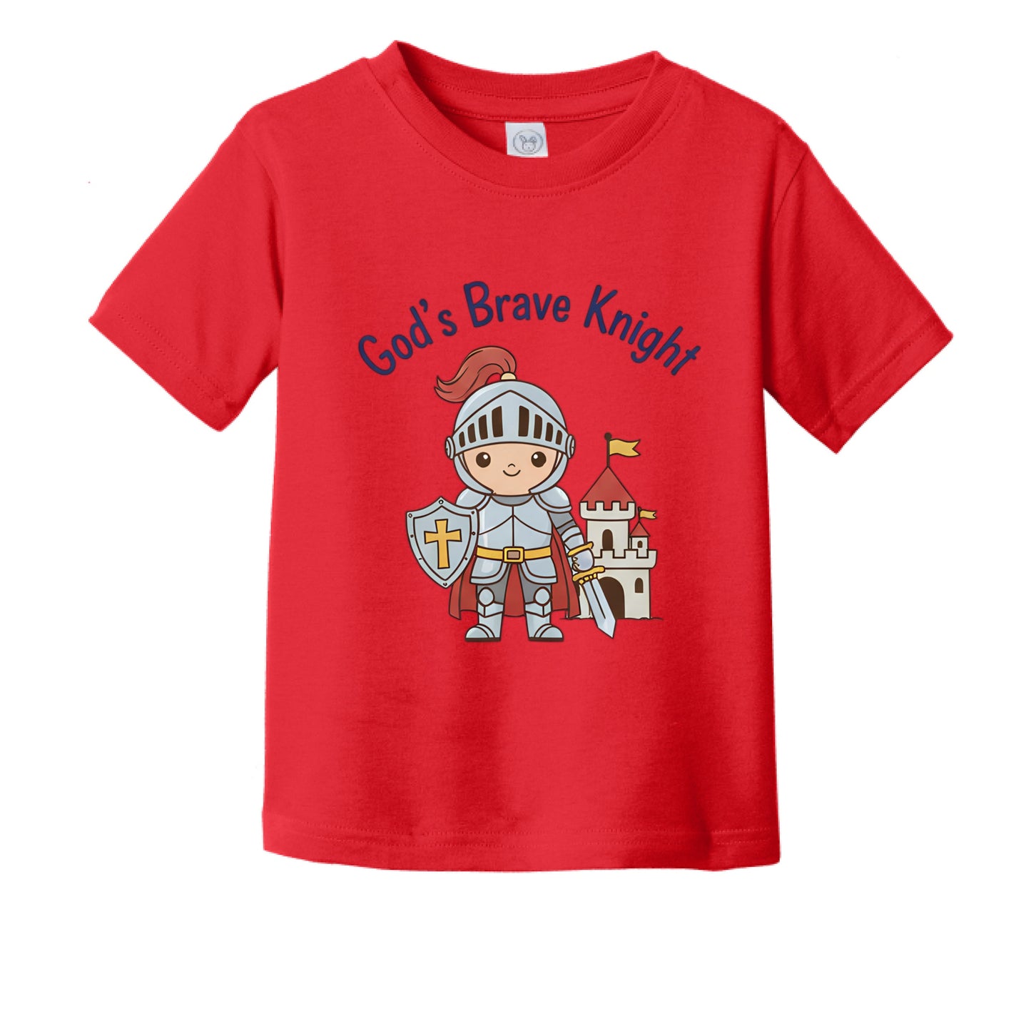 Gods Brave Knight Toddler Faith T-Shirt RED Salvation Clothing and Accessories Apparel