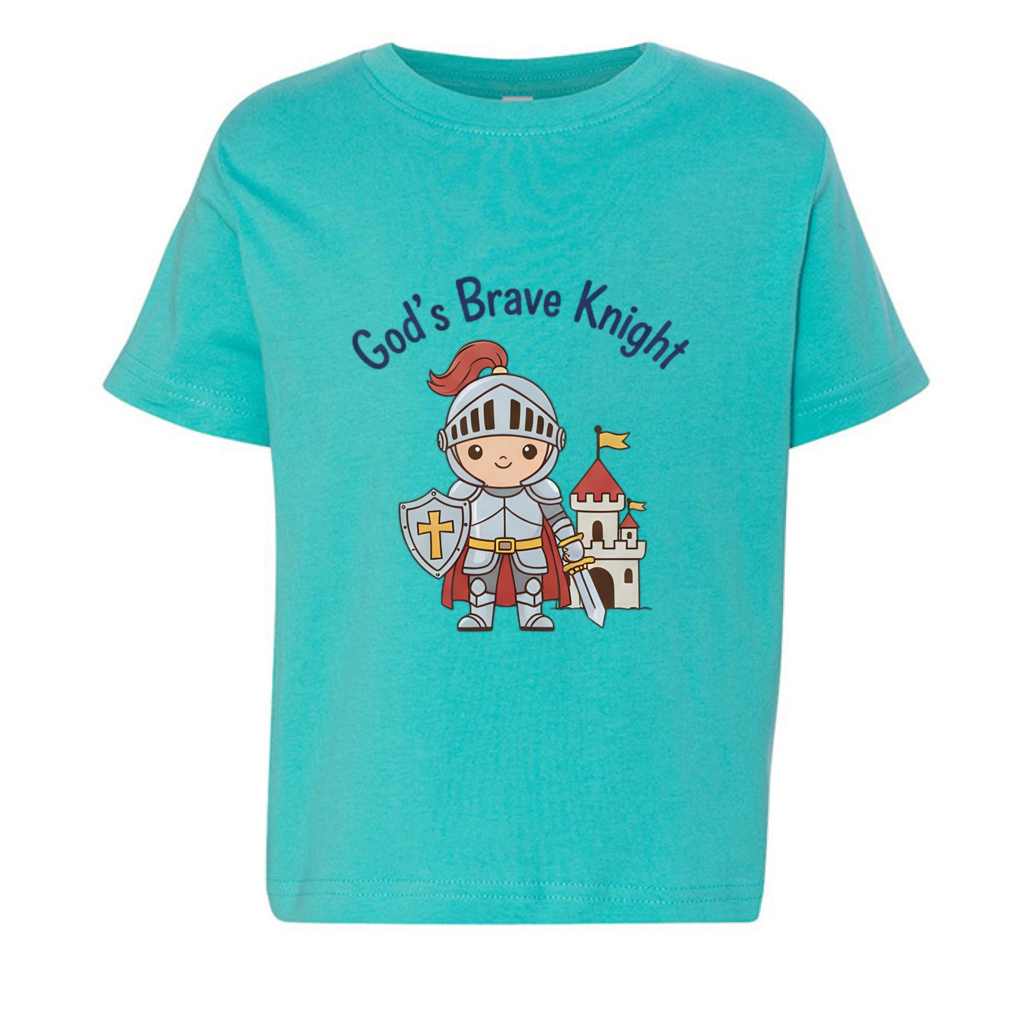 Gods Brave Knight Toddler Faith T-Shirt CARIBBEAN Salvation Clothing and Accessories Apparel