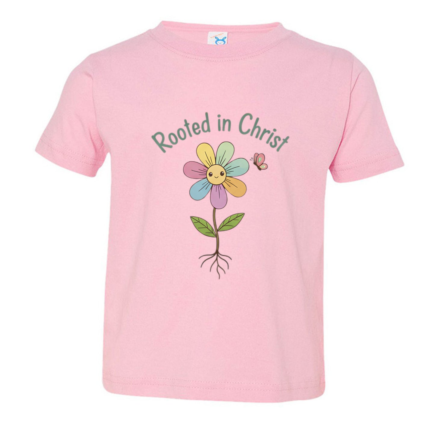 Rooted in Christ Toddler T-Shirt PINK Salvation Clothing and Accessories Apparel