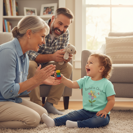 Rooted in Christ Toddler T-Shirt Salvation Clothing and Accessories Apparel