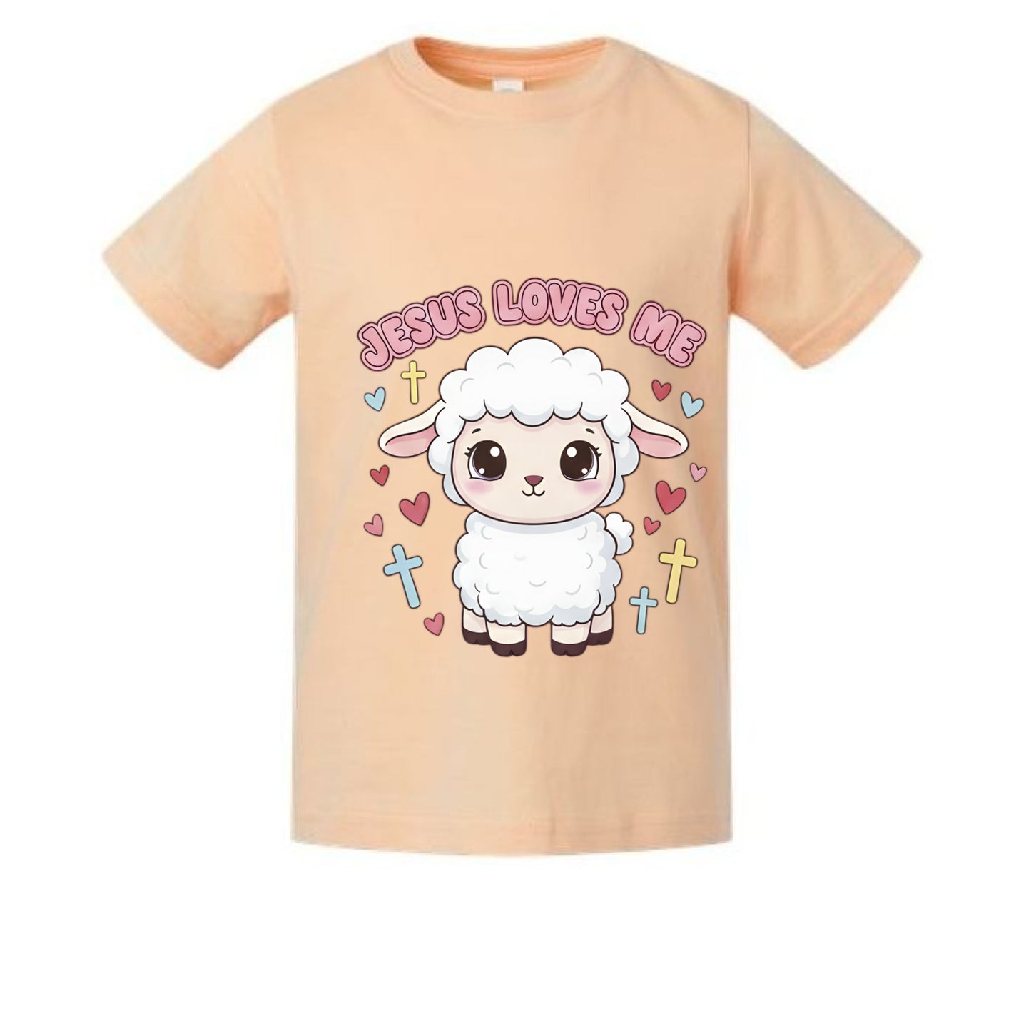 Jesus Loves Me Toddler Faith T-Shirt Peachy Salvation Clothing and Accessories Apparel