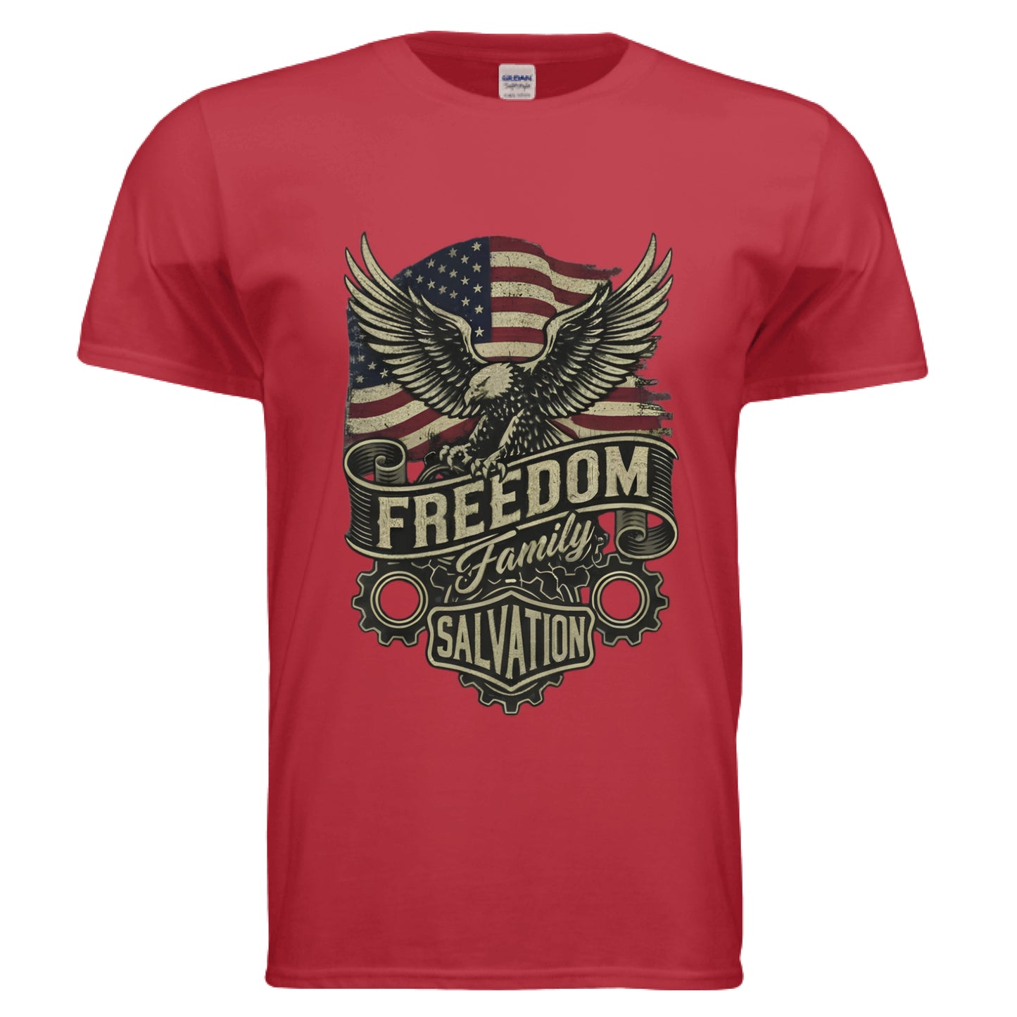 Freedom Family Salvation Faith T-Shirt RED Salvation Clothing and Accessories Apparel