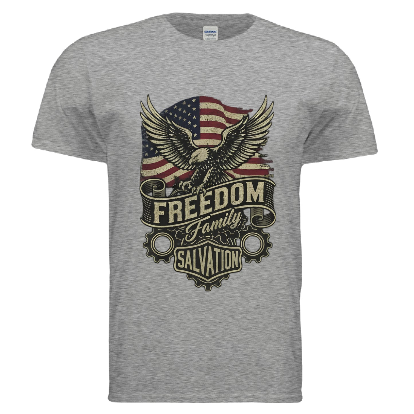 Freedom Family Salvation Faith T-Shirt GRAPHITE HEATHER Salvation Clothing and Accessories Apparel