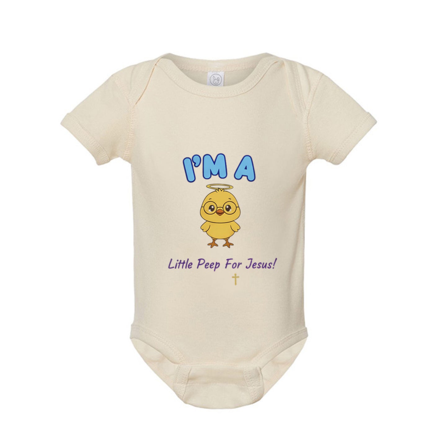 I'm a Little Peep for Jesus Faith Onesie NATURAL Salvation Clothing and Accessories Apparel