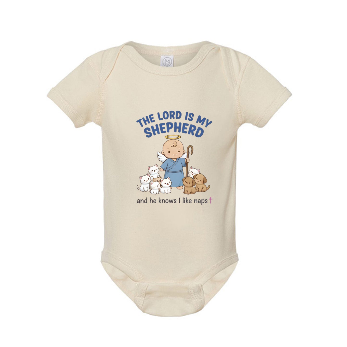 The Lord is my Shepherd Faith Onesie NATURAL Salvation Clothing and Accessories Apparel
