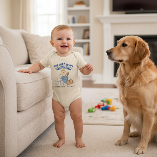 The Lord is my Shepherd Christian Onesie Salvation Clothing and Accessories Apparel