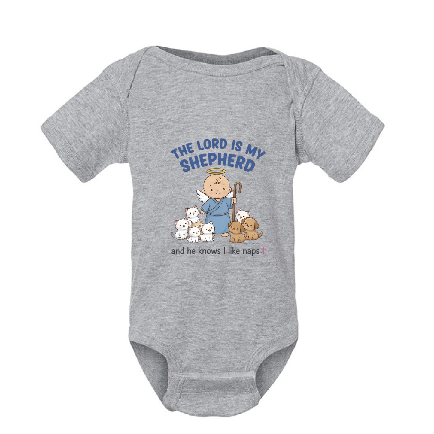 The Lord is my Shepherd Faith Onesie HEATHER Salvation Clothing and Accessories Apparel