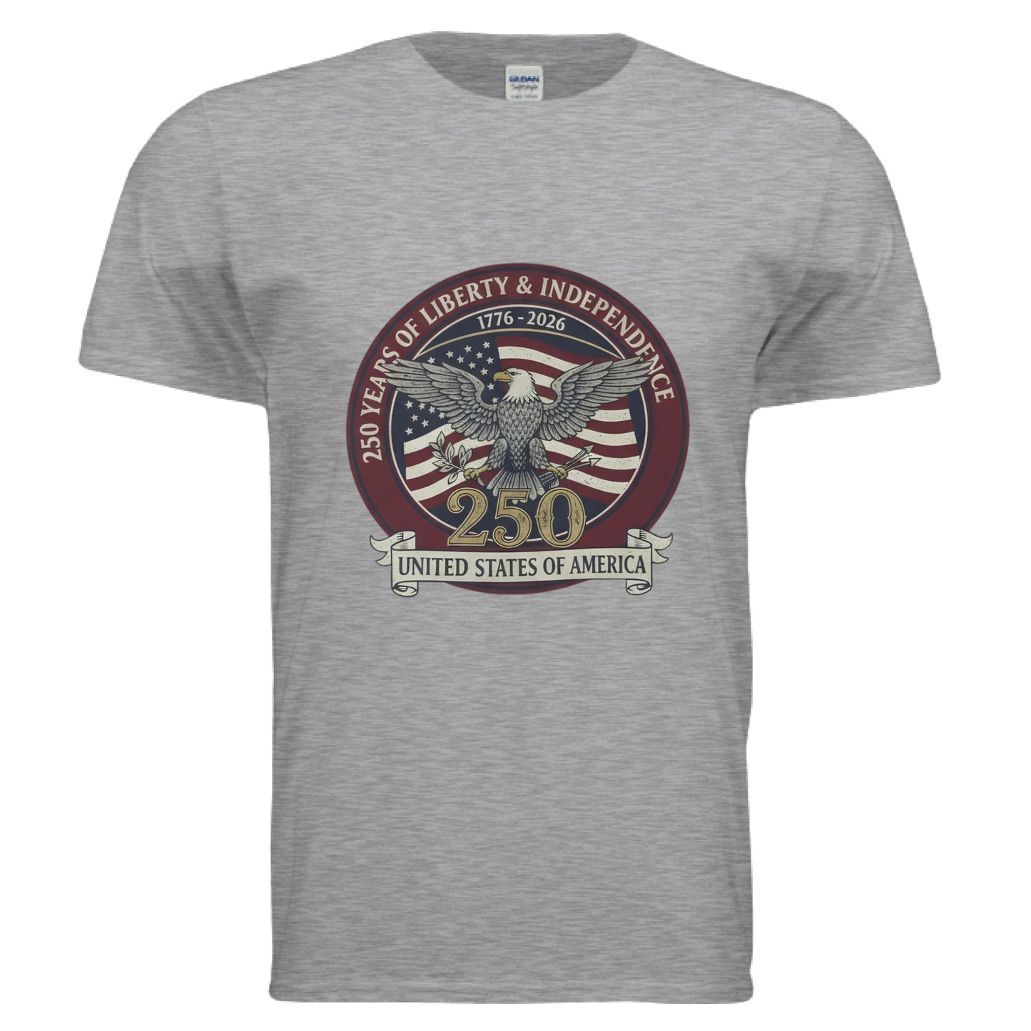 250 years of Liberty and Independence Patriot T-Shirt SPORT GREY Salvation Clothing and Accessories Apparel