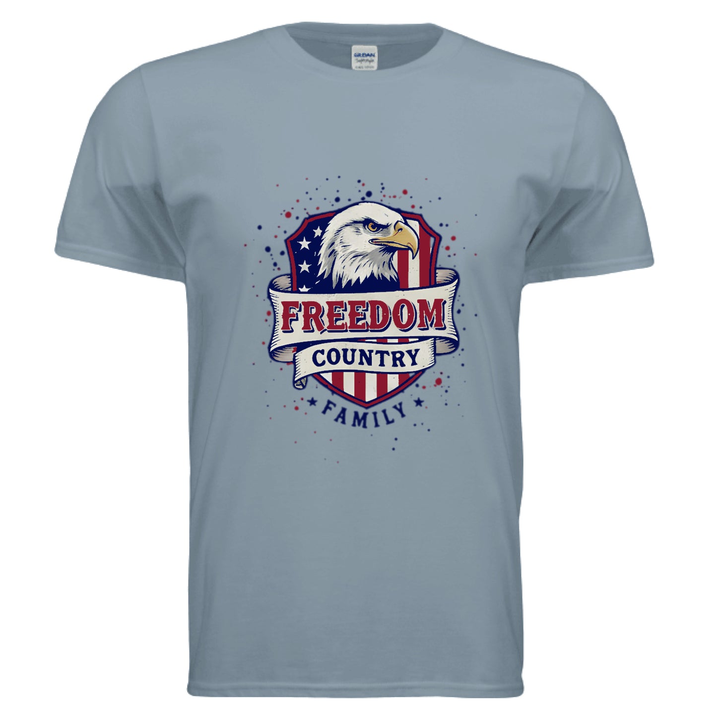 Freedom Country Family Patriot T-Shirt Stone Blue Salvation Clothing and Accessories Apparel