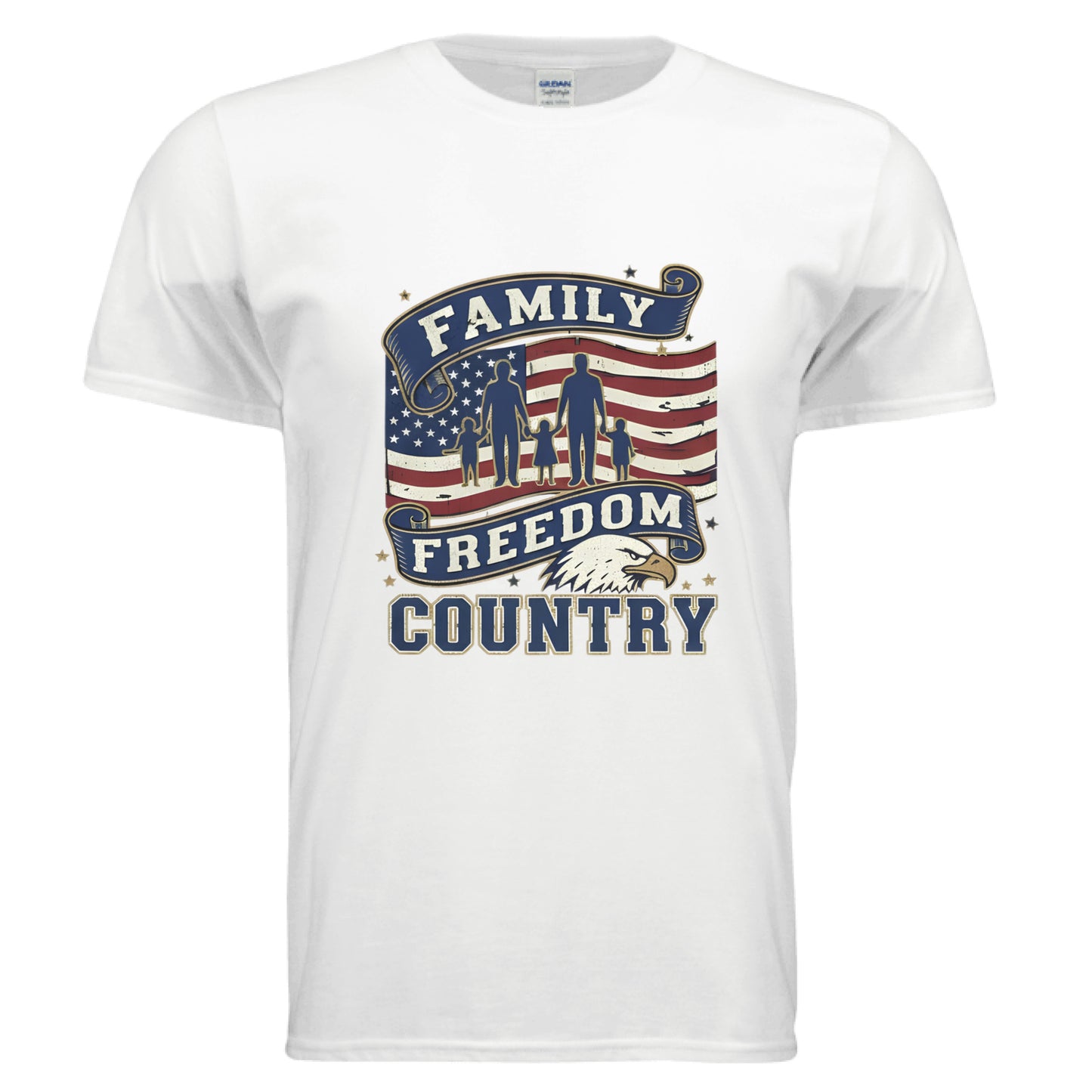 Family Freedom Country Patriot T-Shirt WHITE Salvation Clothing and Accessories Apparel