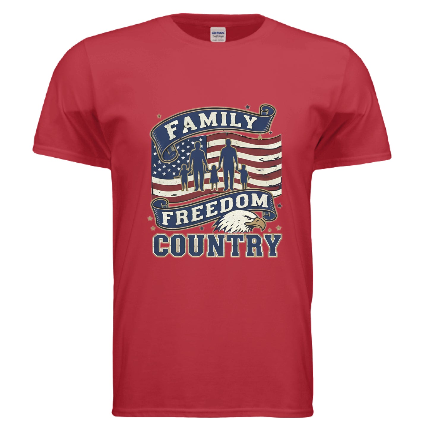 Family Freedom Country Patriot T-Shirt RED Salvation Clothing and Accessories Apparel