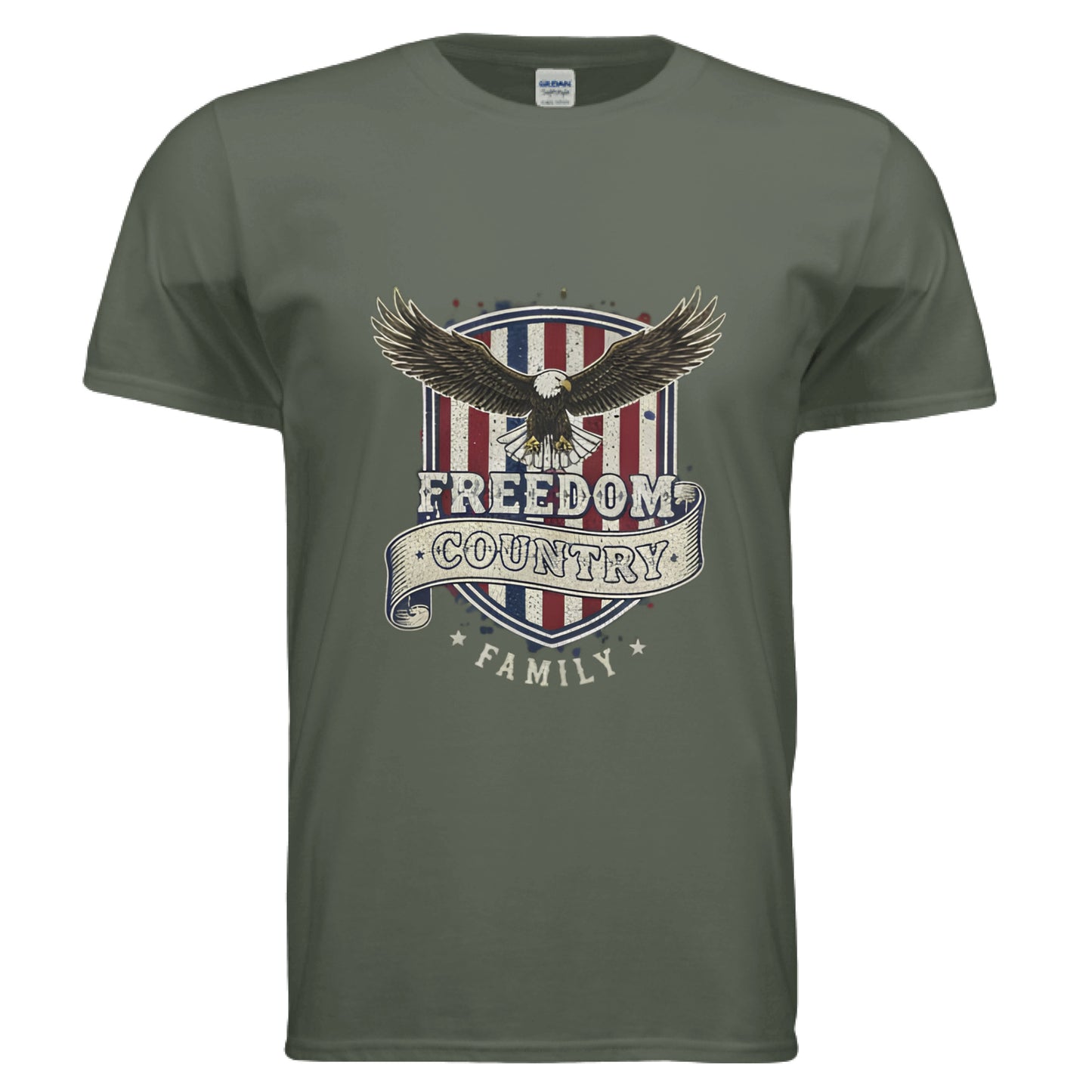 Freedom Country Family Patriot T-Shirt MILITARY GREEN Salvation Clothing and Accessories Apparel