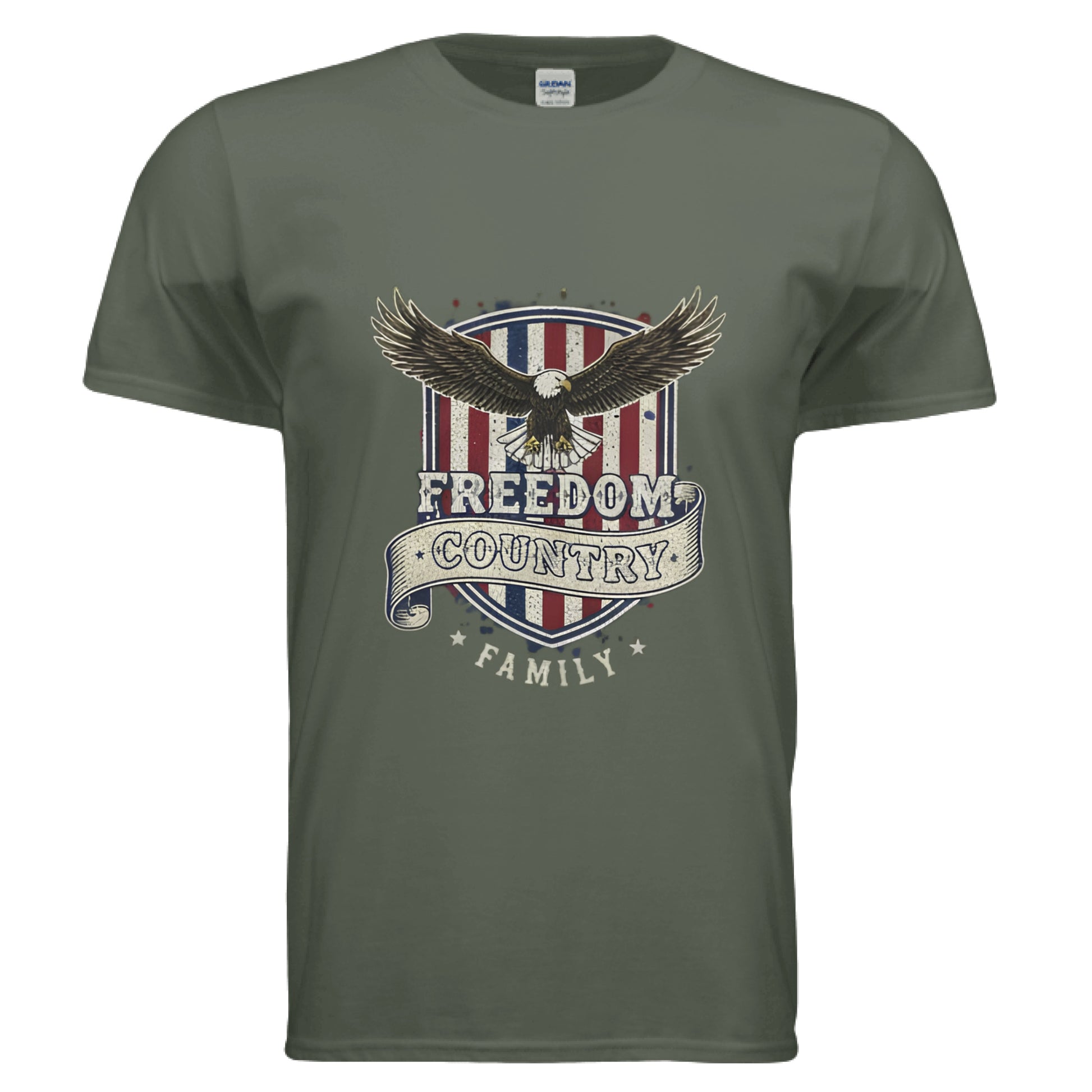 Freedom Country Family Patriot T-Shirt MILITARY GREEN Salvation Clothing and Accessories Apparel