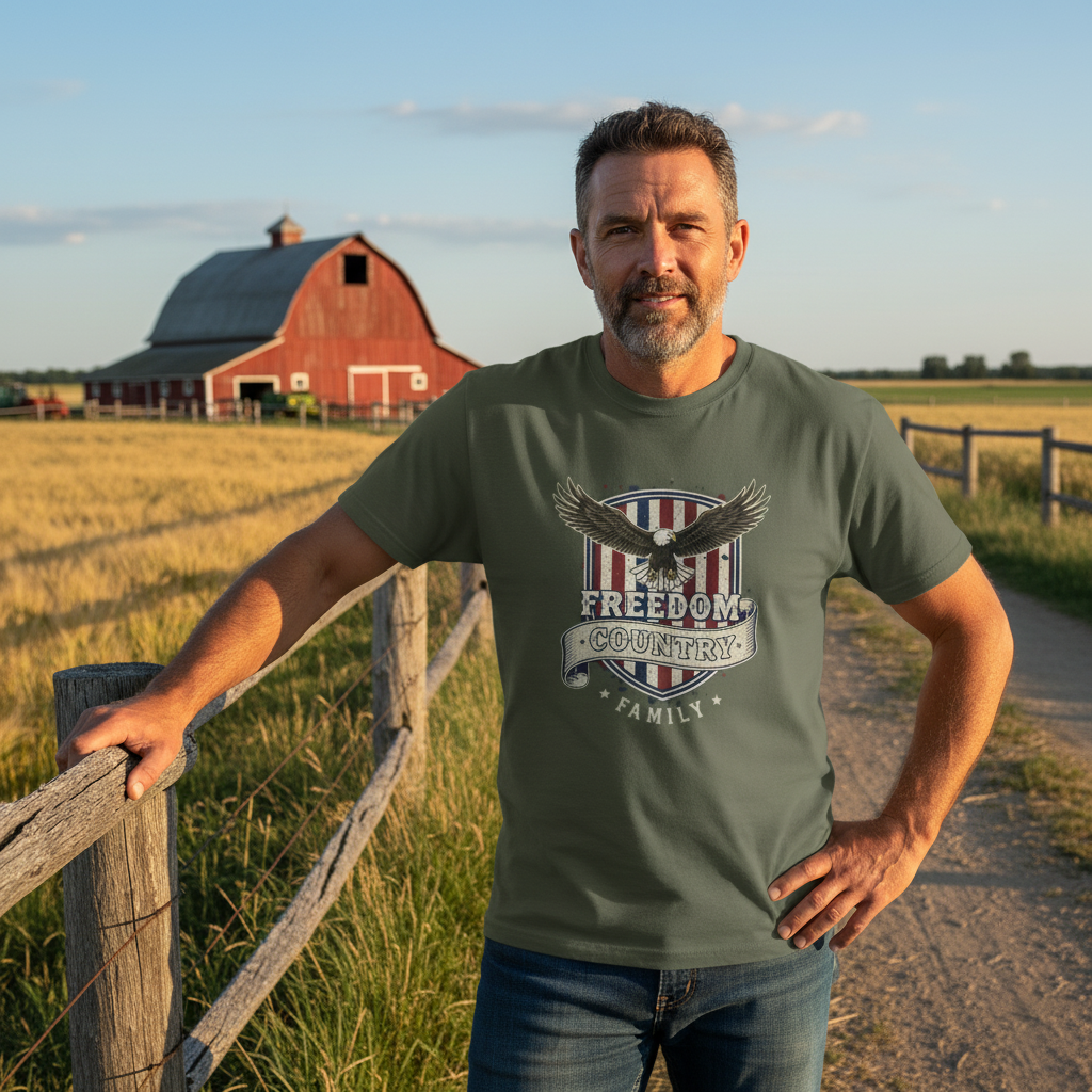 Freedom Country Family Patriot T-Shirt Salvation Clothing and Accessories Apparel