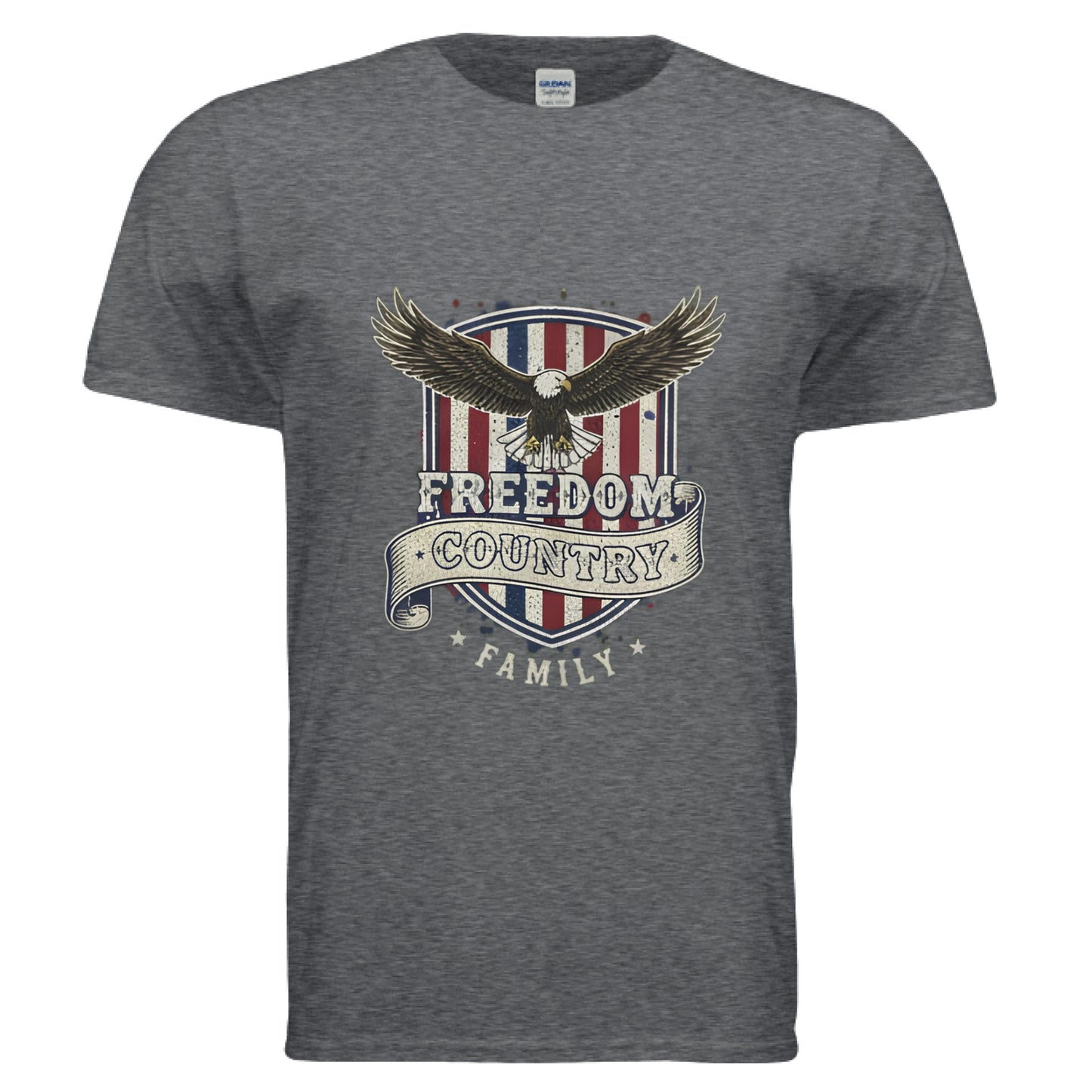 Freedom Country Family Patriot T-Shirt DARK HEATHER Salvation Clothing and Accessories Apparel