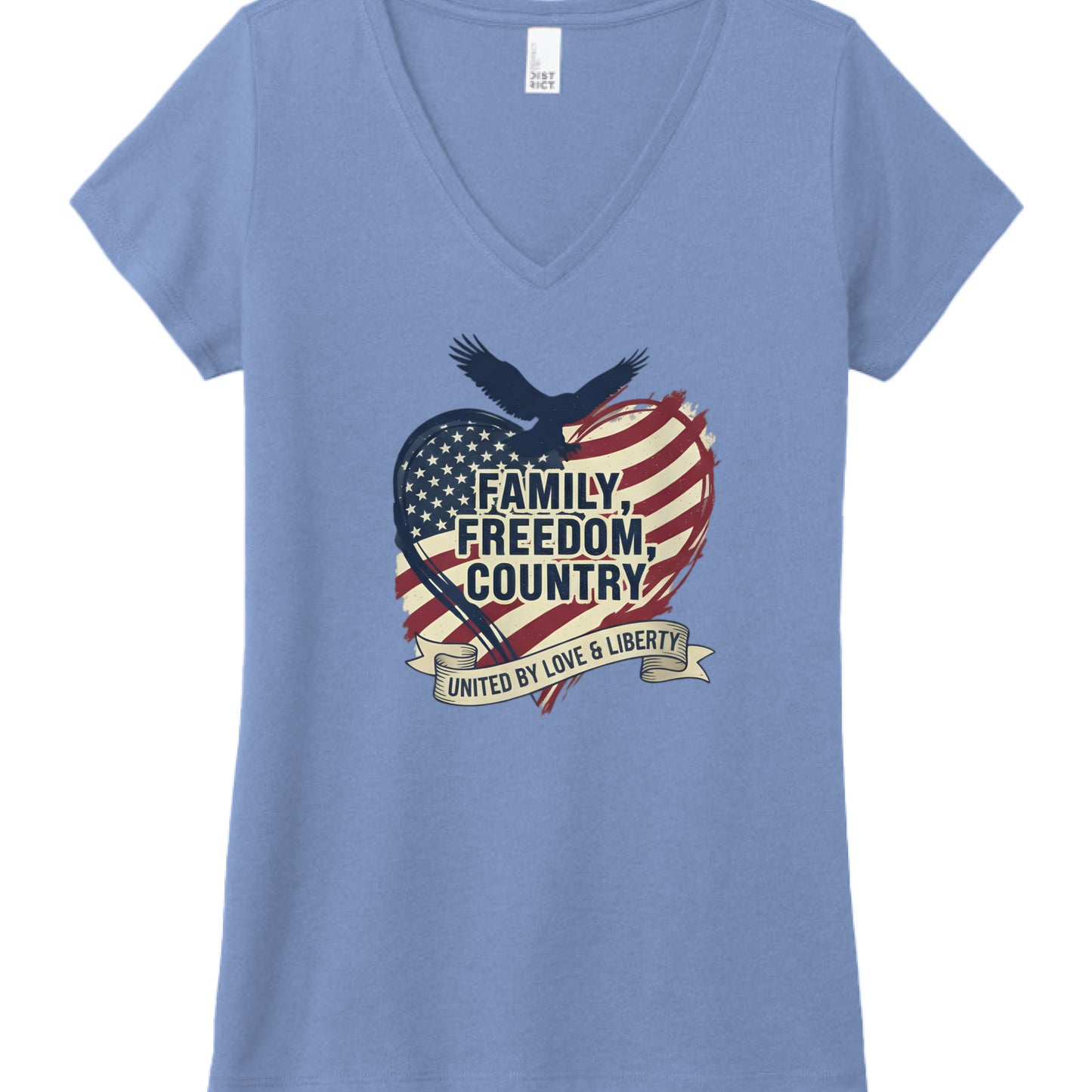 Family Freedom Country Patriot T-Shirt Maritime Frost Salvation Clothing and Accessories Apparel