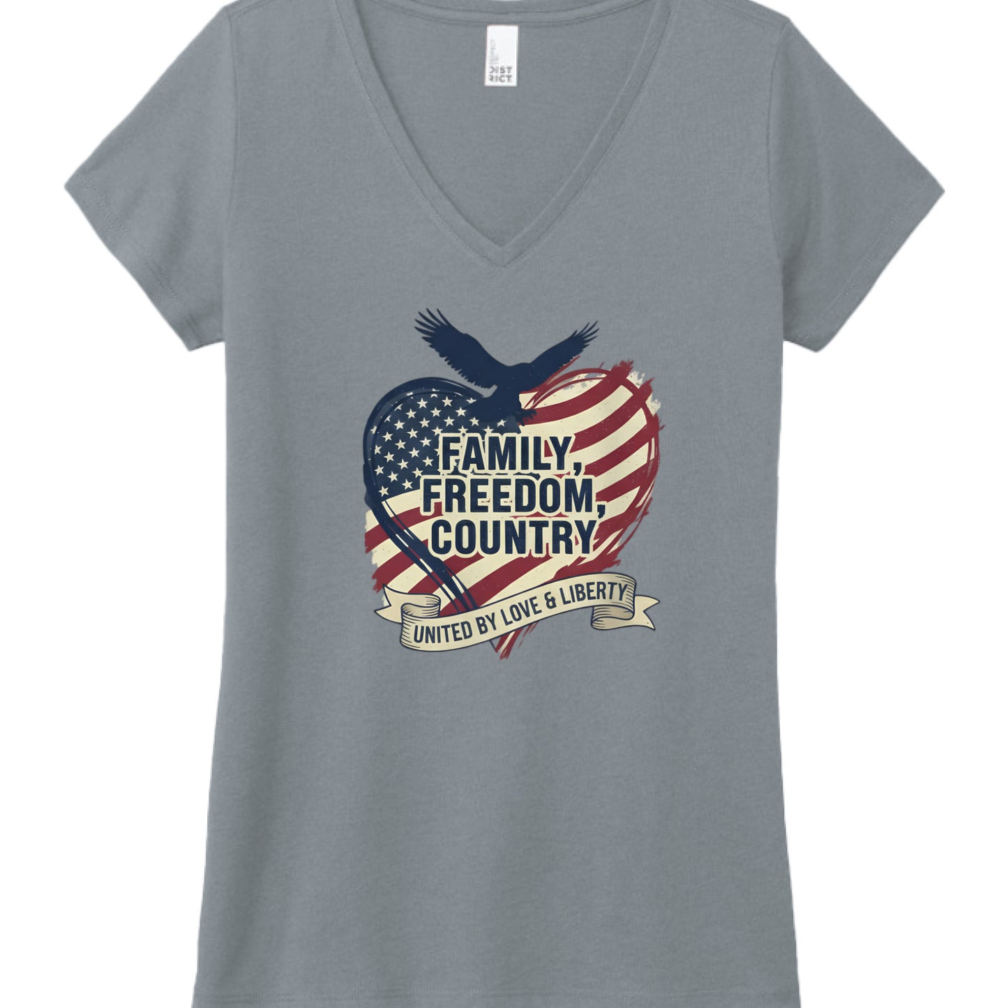 Family Freedom Country Patriot T-Shirt FlntBluHtr Salvation Clothing and Accessories Apparel
